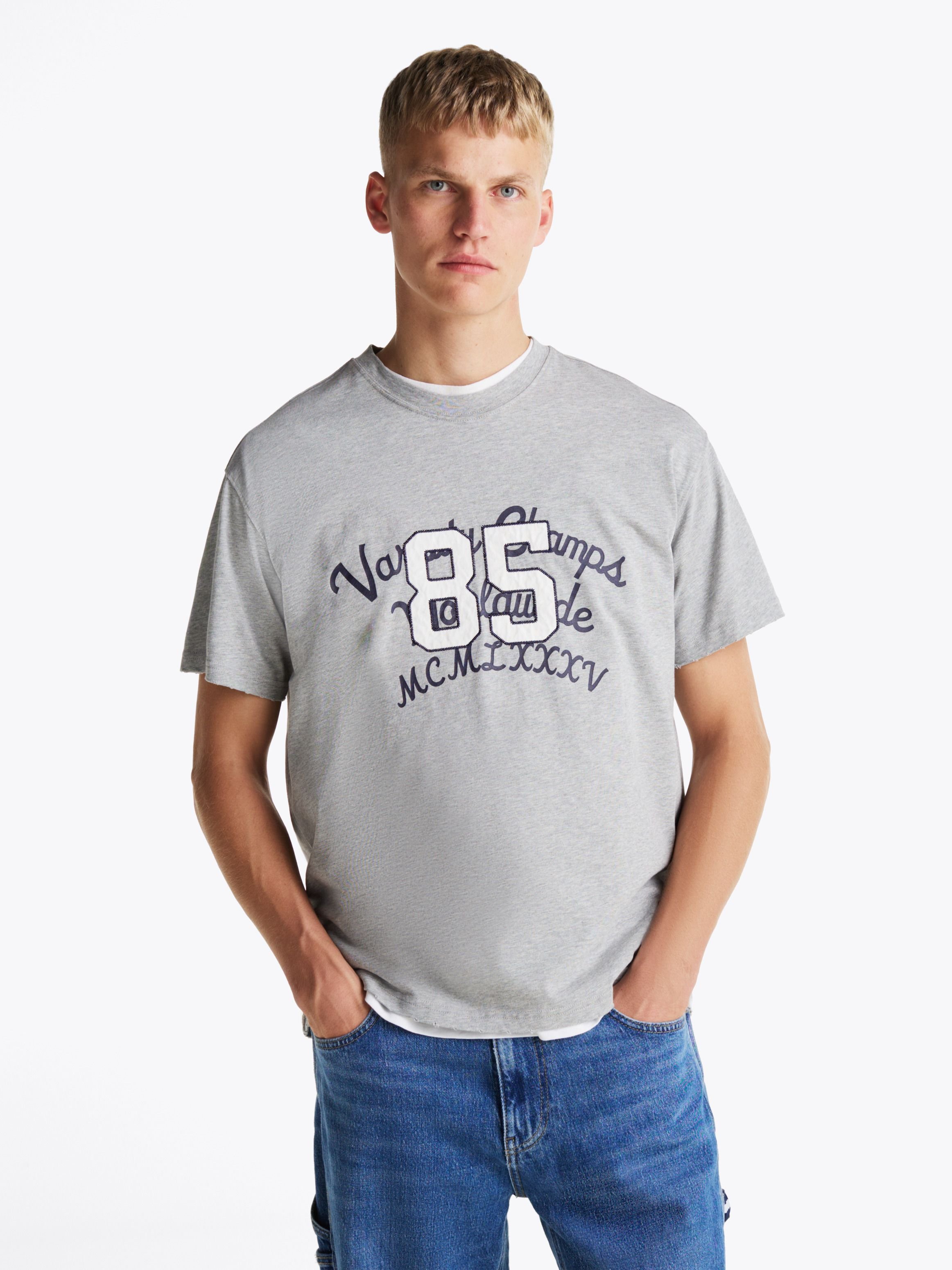 T-S manches courtes  Tommy Jeans DM0DM21126 P6N Grey Htr