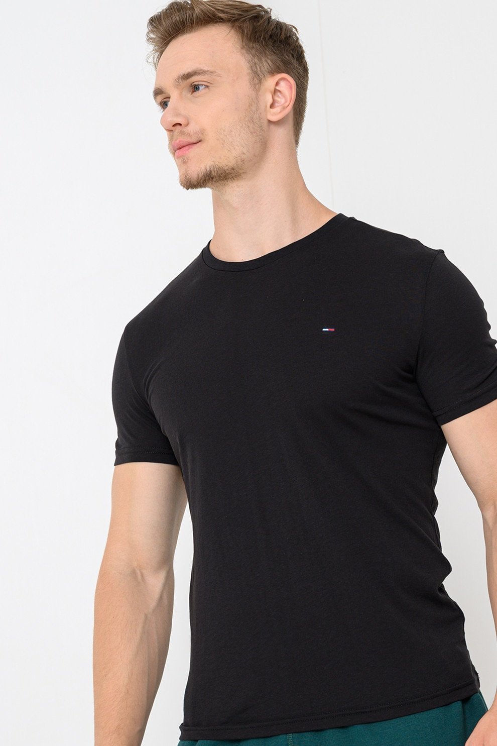 T-S manches courtes  Tommy Jeans DM0DM21579 0XS Black / Lt Grey Htr / Ecru