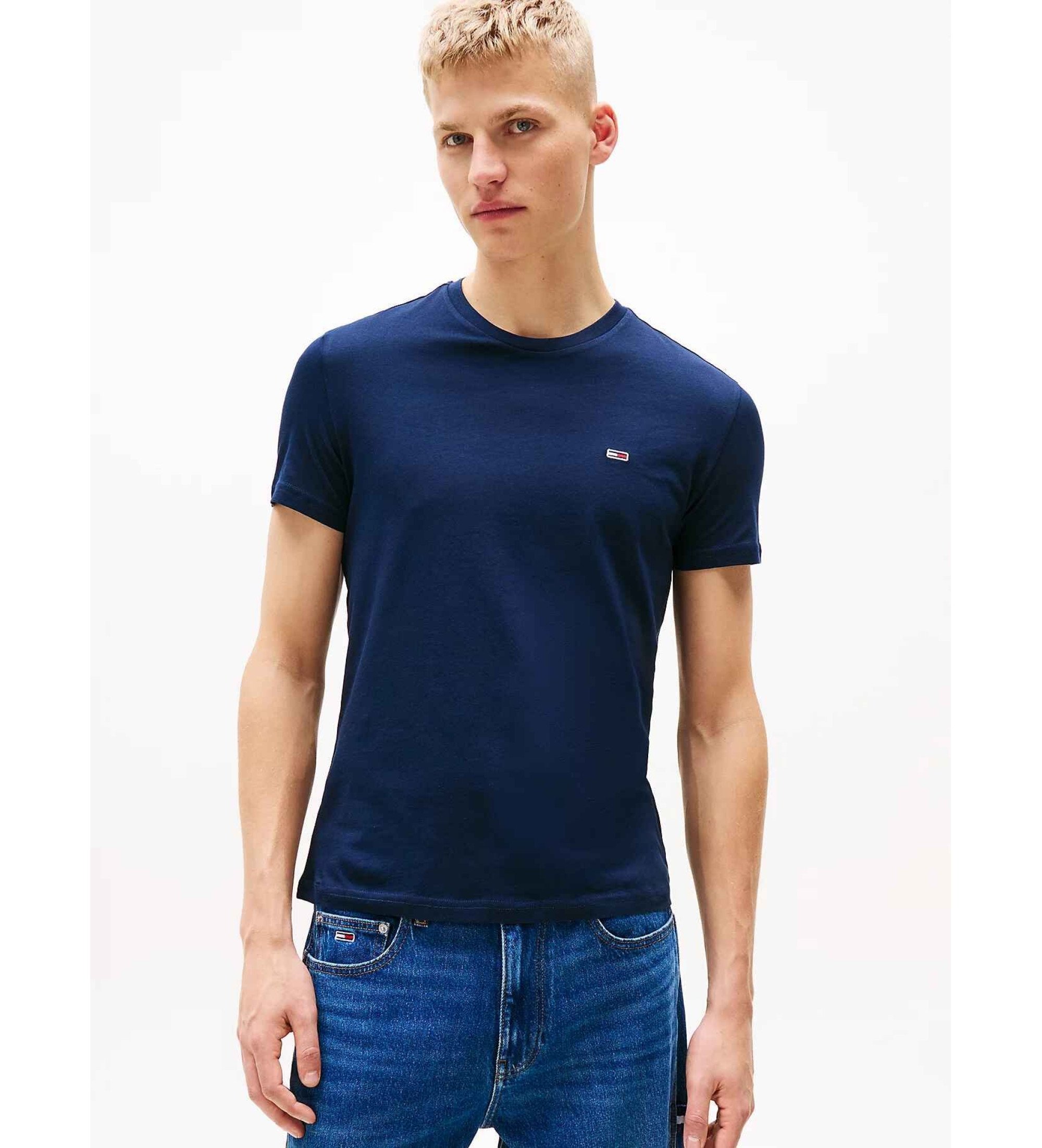 T-S manches courtes  Tommy Jeans DM0DM21579 0XO Ecru/Drk Nght Nv/Blu Mmnt