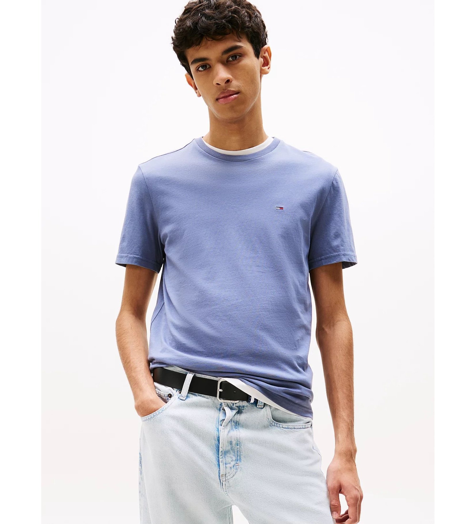 T-S manches courtes  Tommy Jeans DM0DM21579 0XO Ecru/Drk Nght Nv/Blu Mmnt