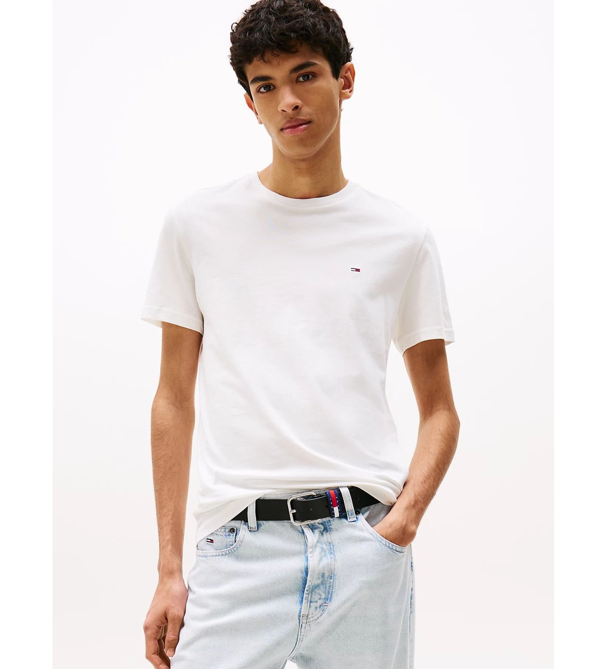 T-S manches courtes  Tommy Jeans DM0DM21579 0XO Ecru/Drk Nght Nv/Blu Mmnt