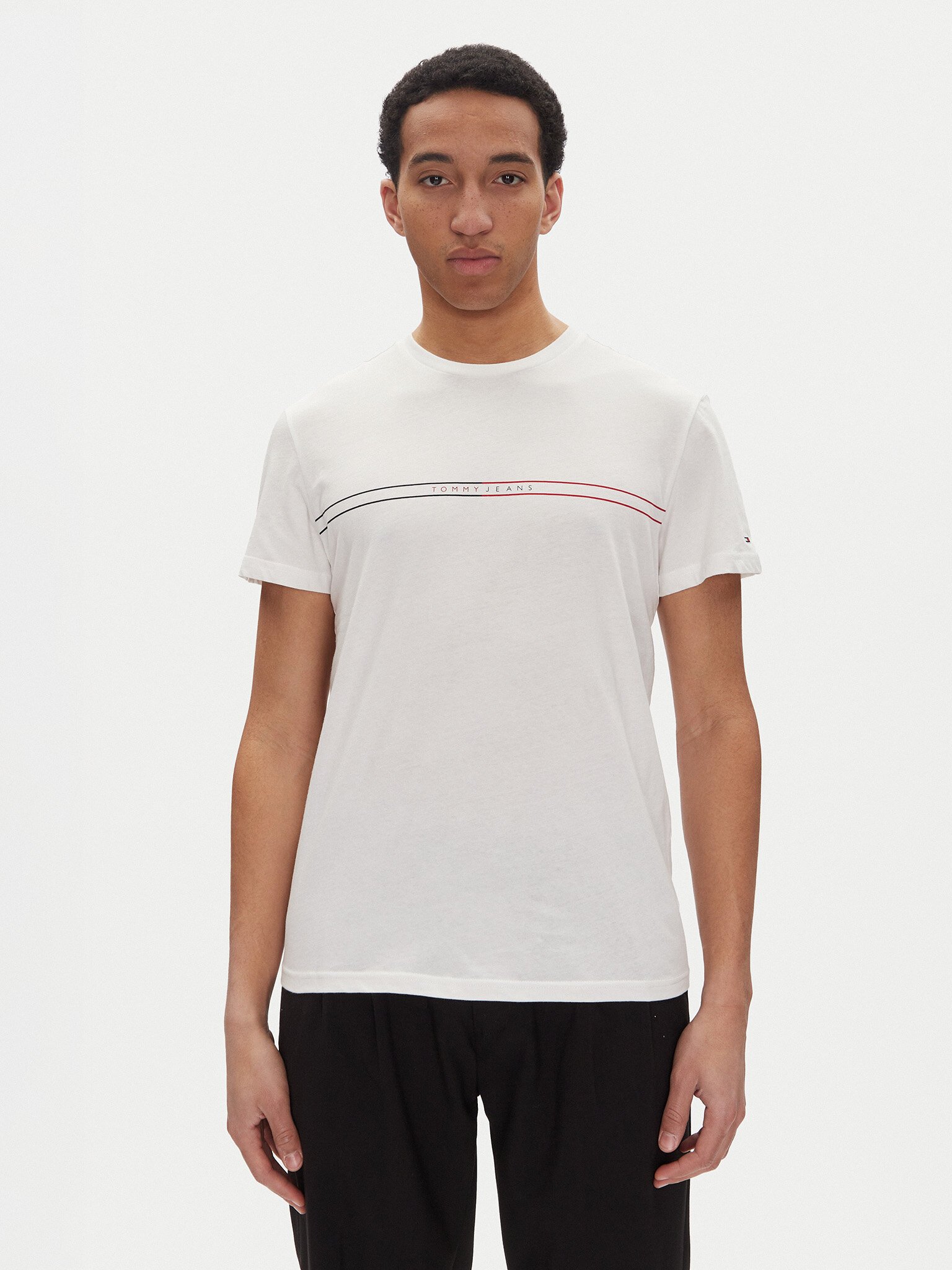 T-S manches courtes  Tommy Jeans DM0DM21902 0XO Ecru/Black