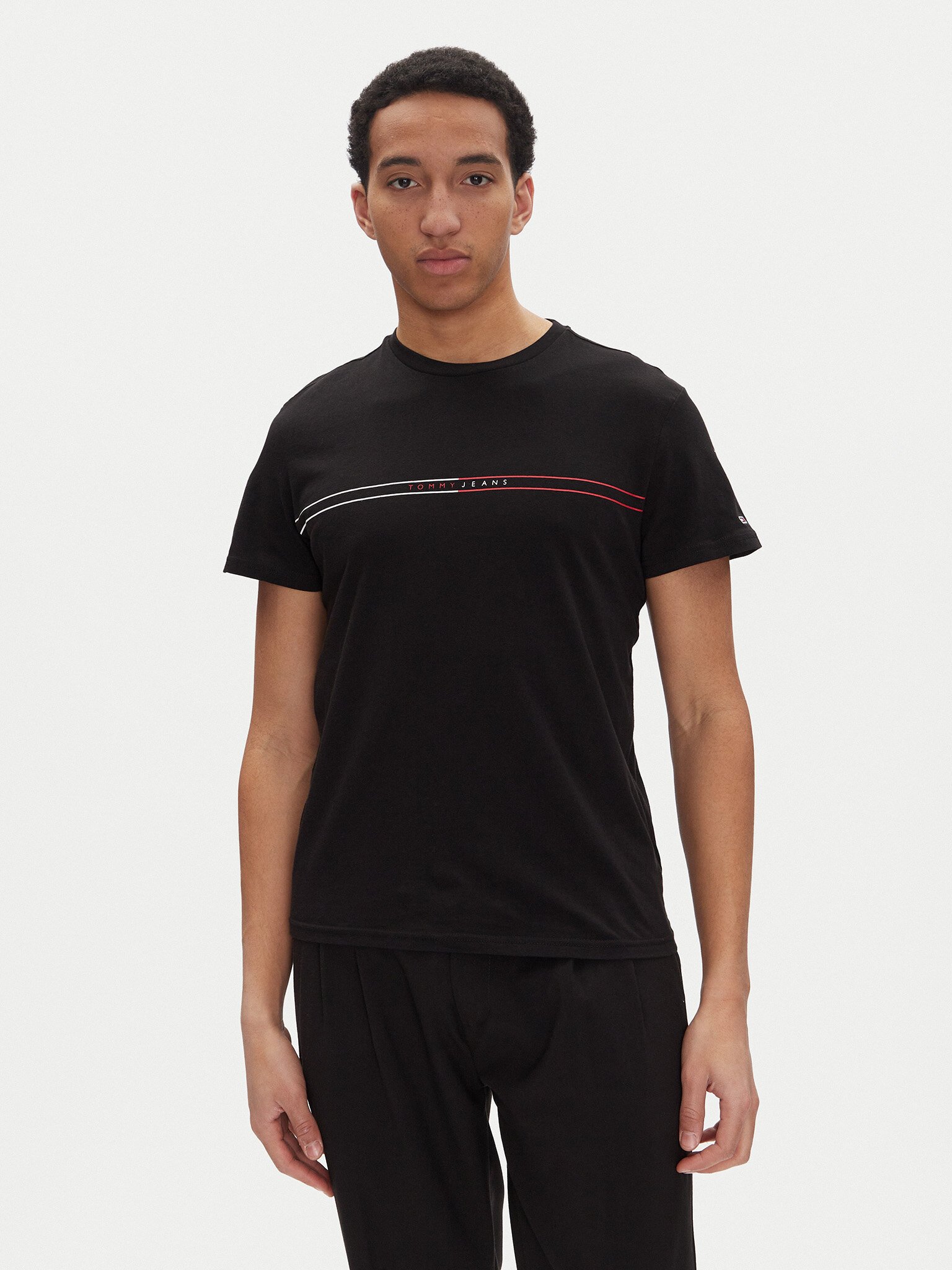 T-S manches courtes  Tommy Jeans DM0DM21902 0XO Ecru/Black
