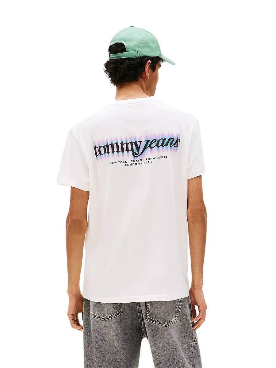 T-S manches courtes  Tommy Jeans DM0DM21982 YBH Ancient White