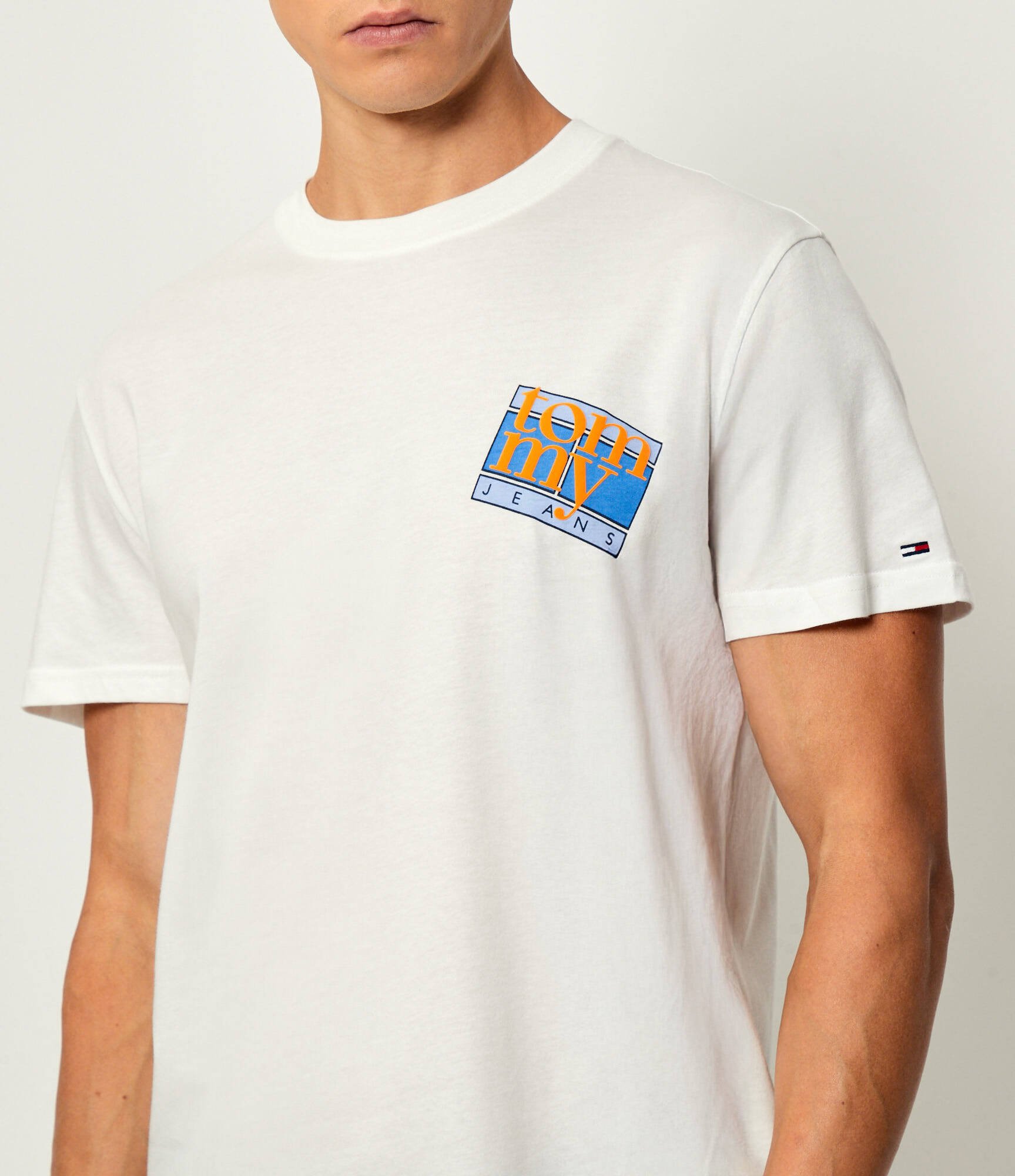 T-S manches courtes  Tommy Jeans DM0DM22127 YBL Ecru