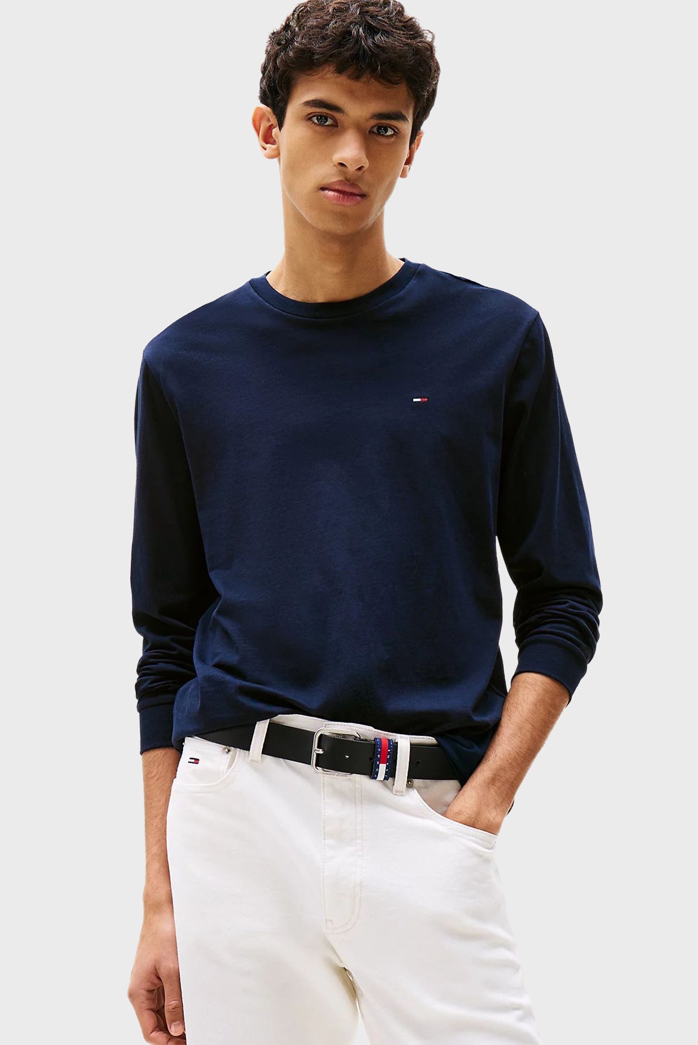 T-S manches longues  Tommy Jeans DM0DM22148 0XN Dark Night Navy/Ecru