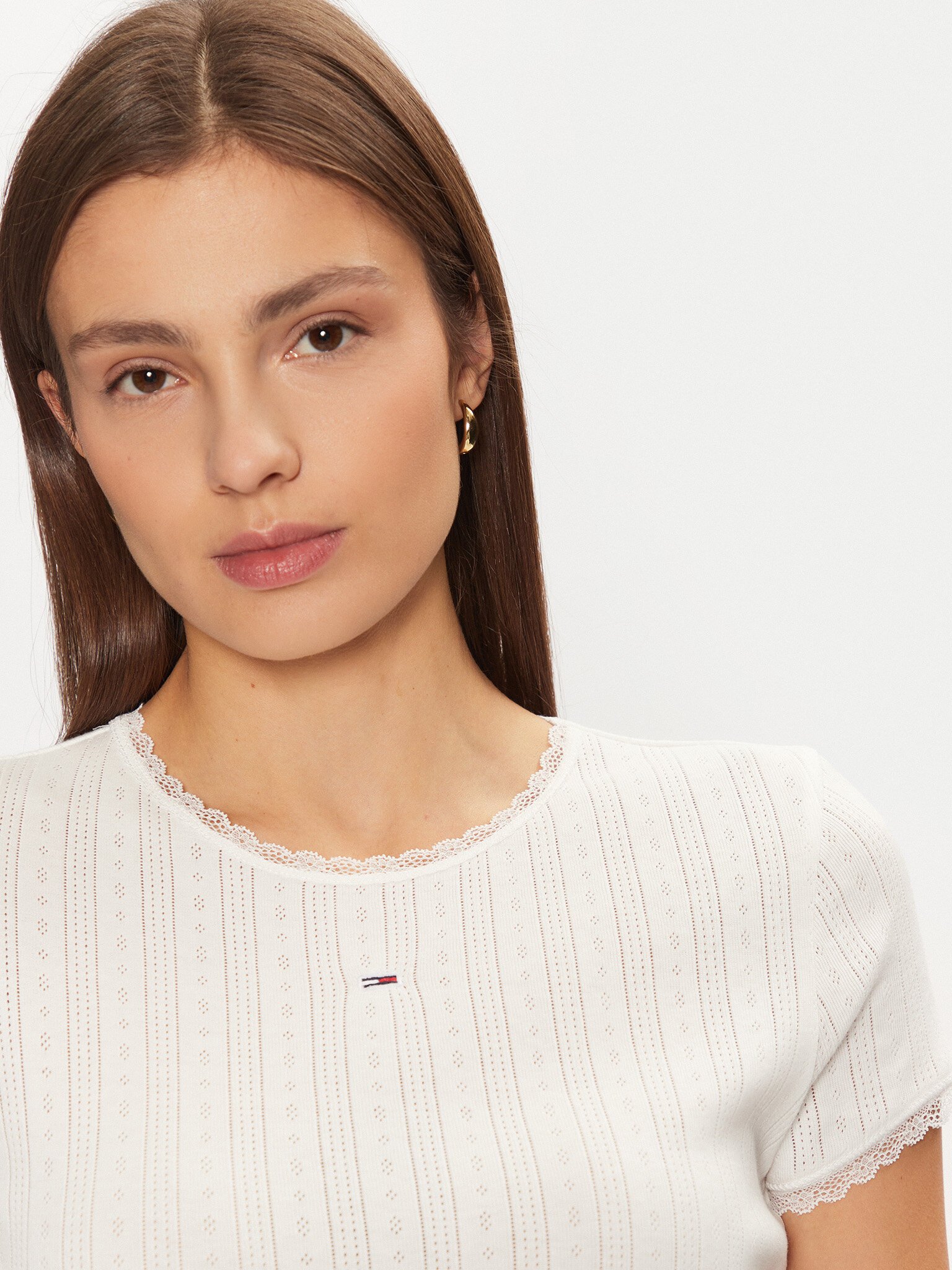 Tee shirt  Tommy Jeans DW0DW19493 YBL Ecru