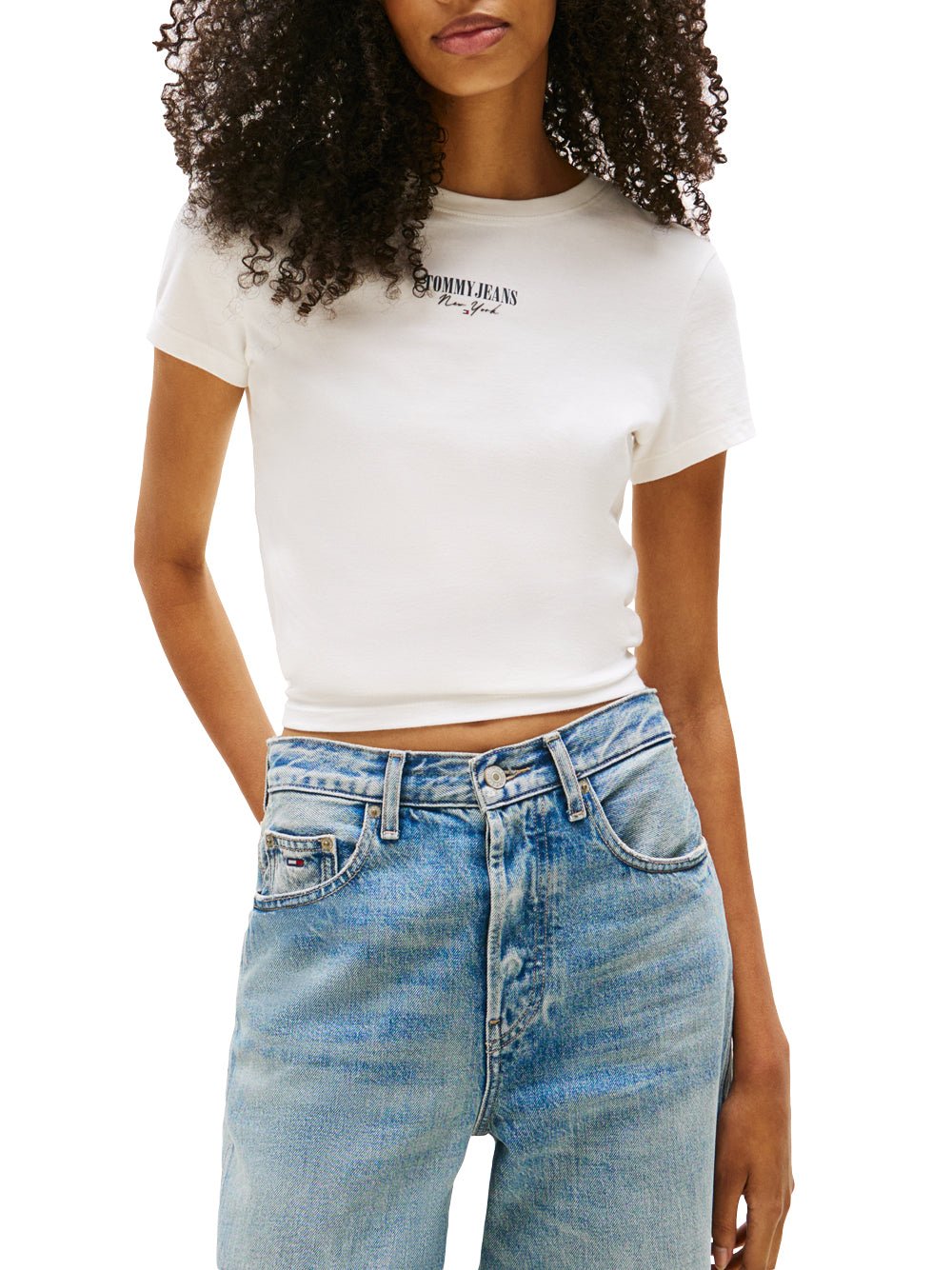Tee shirt  Tommy Jeans DW0DW20913 YBL Ecru