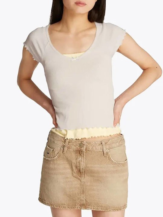 Tee shirt  Tommy Jeans DW0DW21349 YBH Ancient White