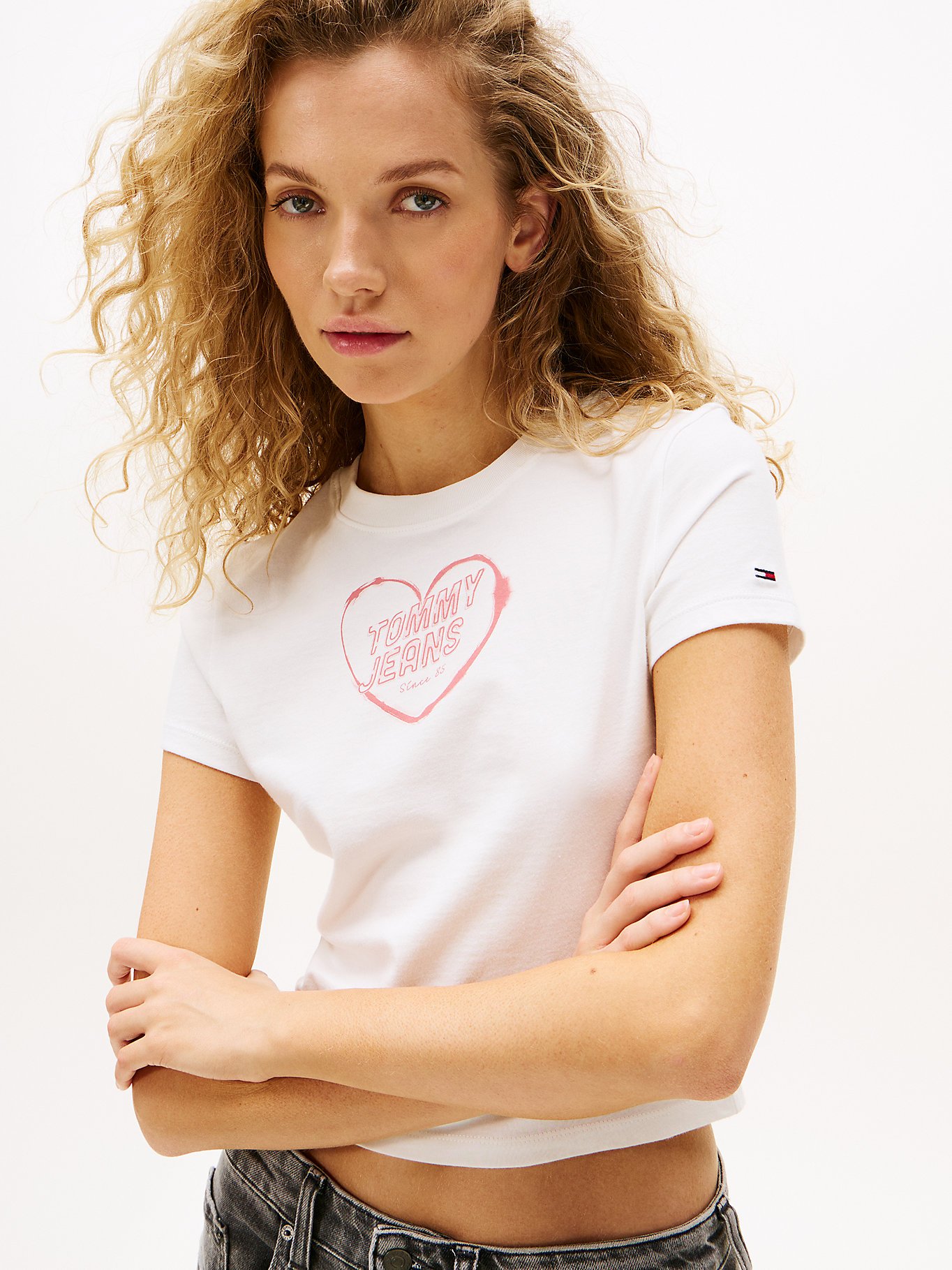 Tee shirt  Tommy Jeans DW0DW21390 YBL Ecru
