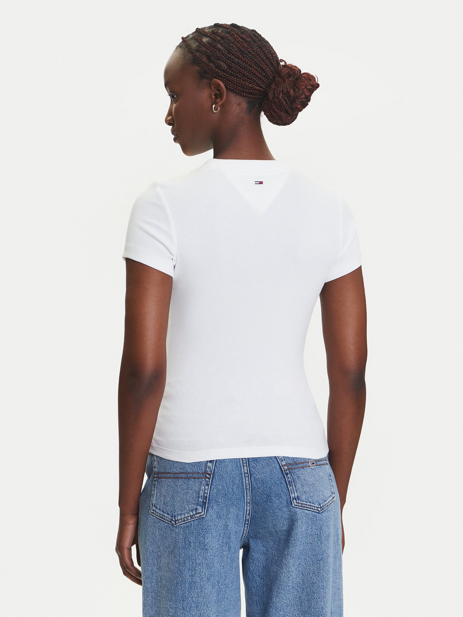 Tee shirt  Tommy Jeans DW0DW21402 YBL Ecru