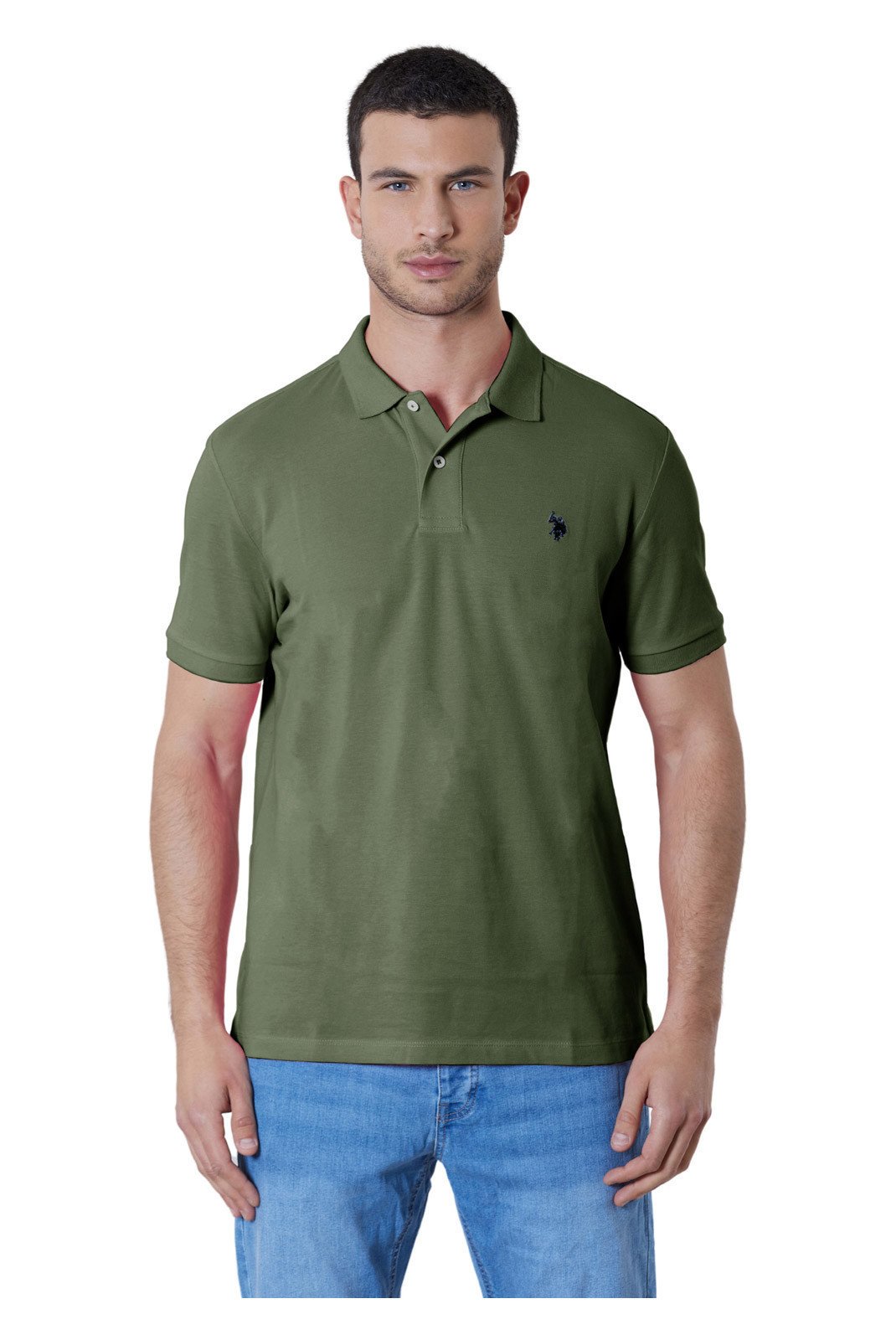 Polos manches courtes  U.S. Polo Assn. US41197001-248 Kaki
