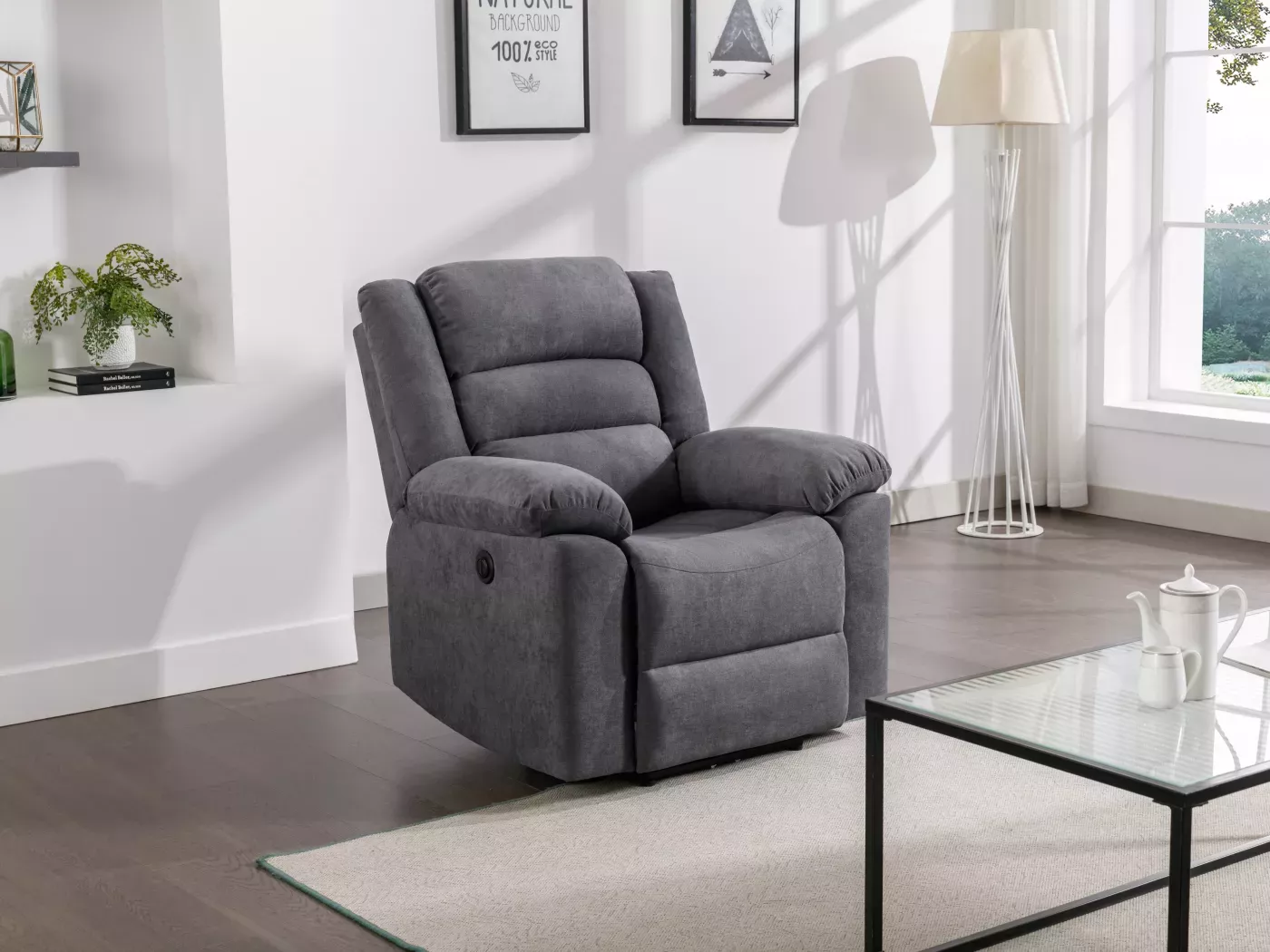 Canapés et fauteuils  Vente Unique 1073432 Gris