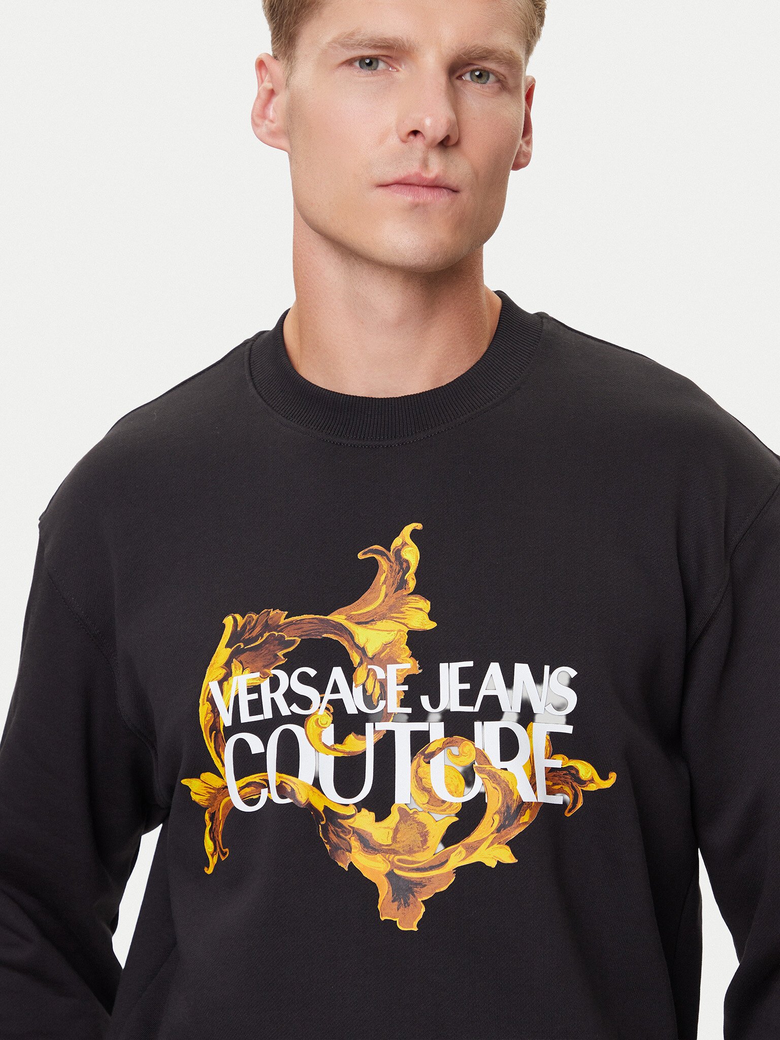 Sweatshirts  Versace Jeans 79GAIE10 CF00E G89 BLACK + GOLD
