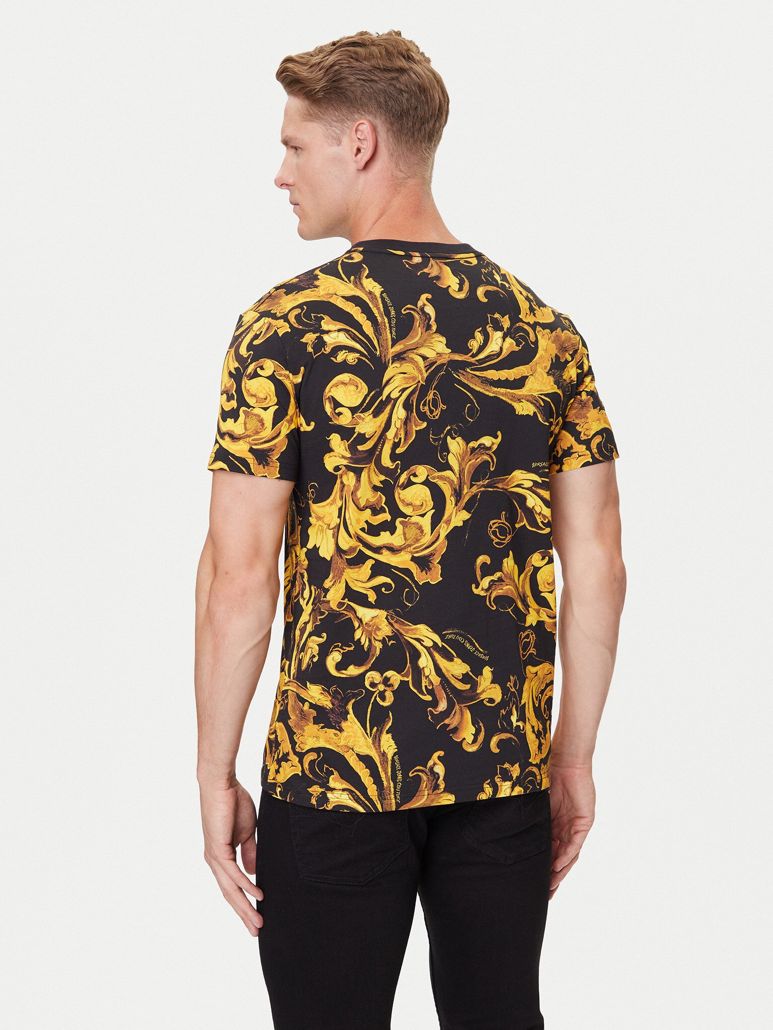 T-S manches courtes  Versace Jeans 79GAH6S0 JS515 G89 BLACK + GOLD