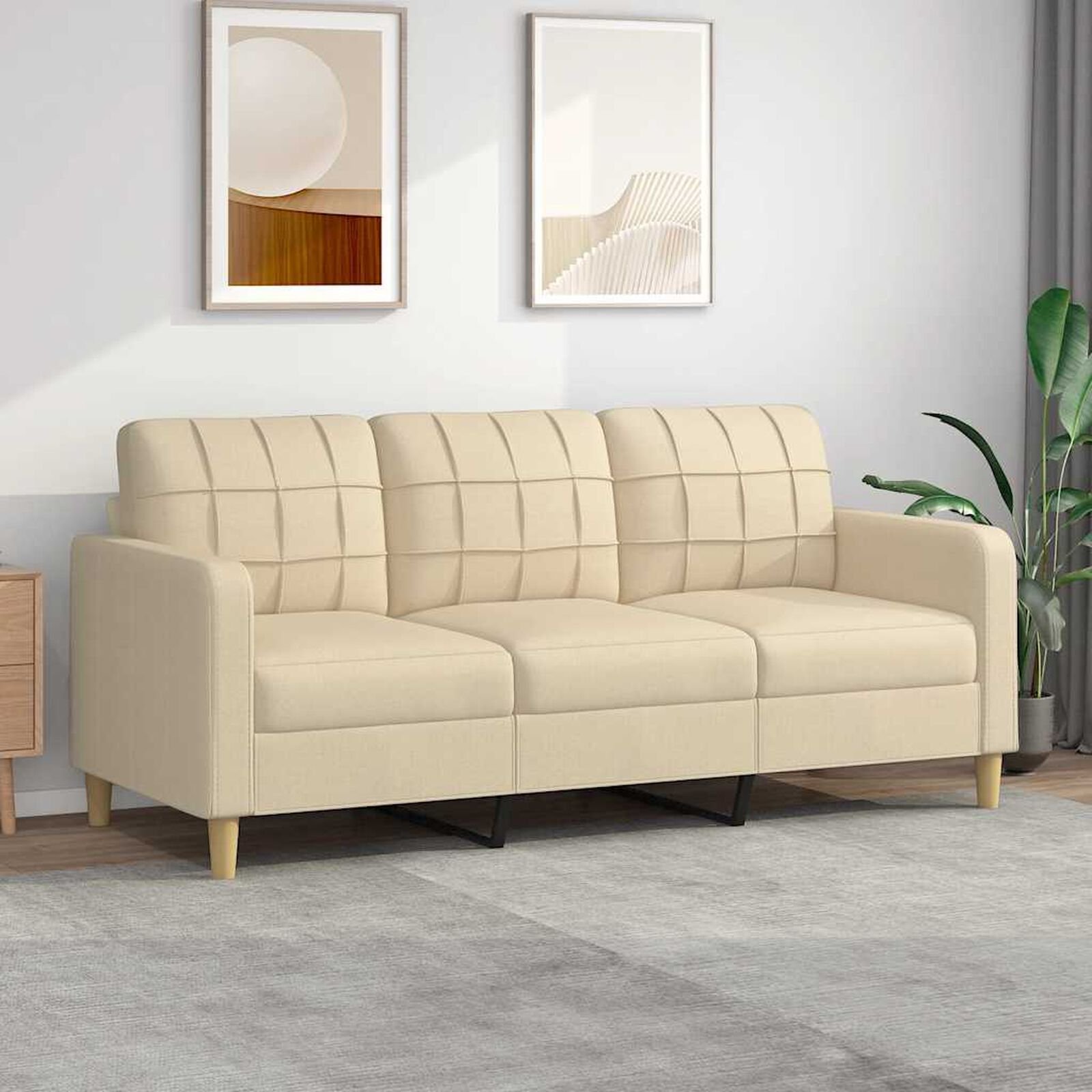 Canapés et fauteuils  VidaXL 359101 Crème