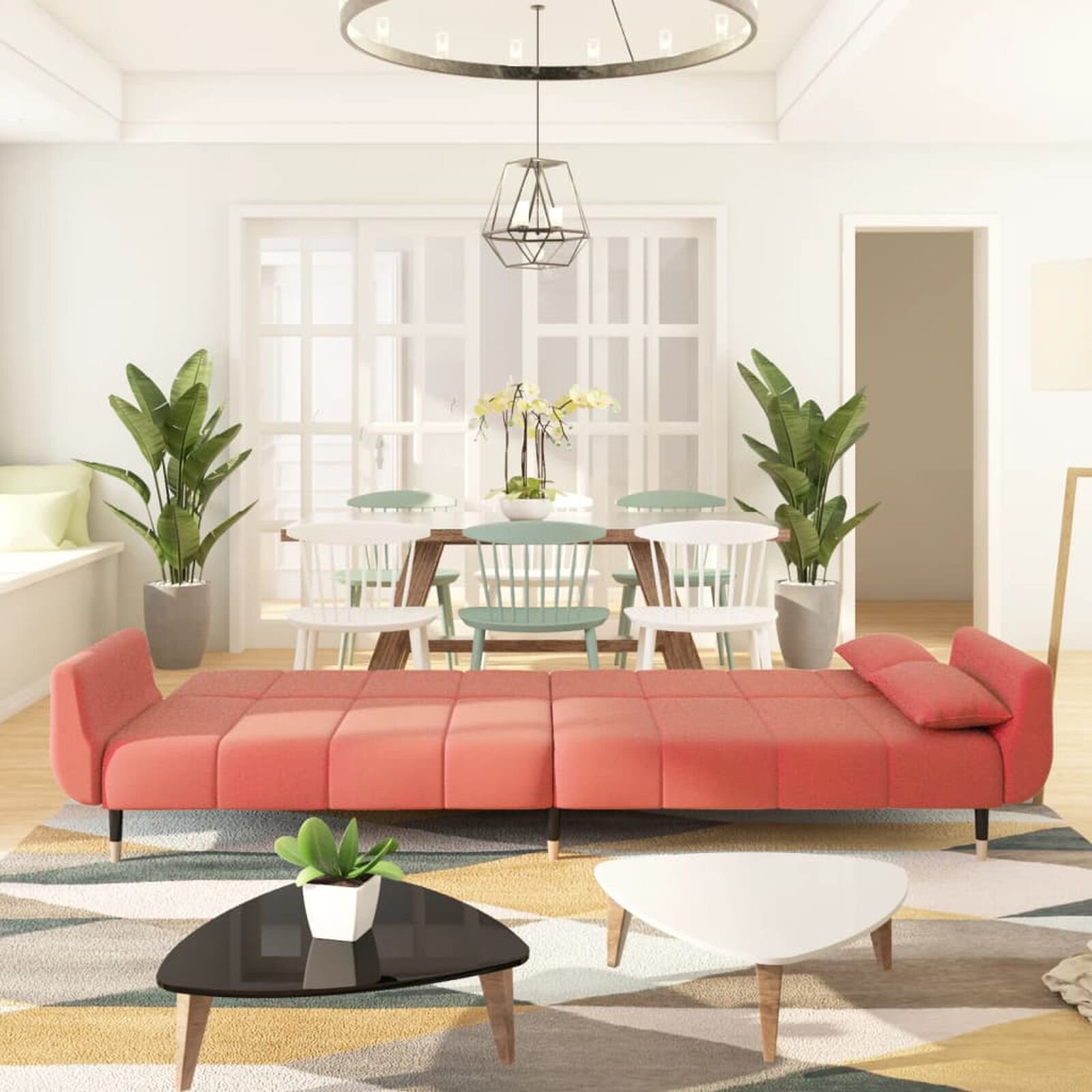 Canapés et fauteuils  VidaXL 375884 Rose velours