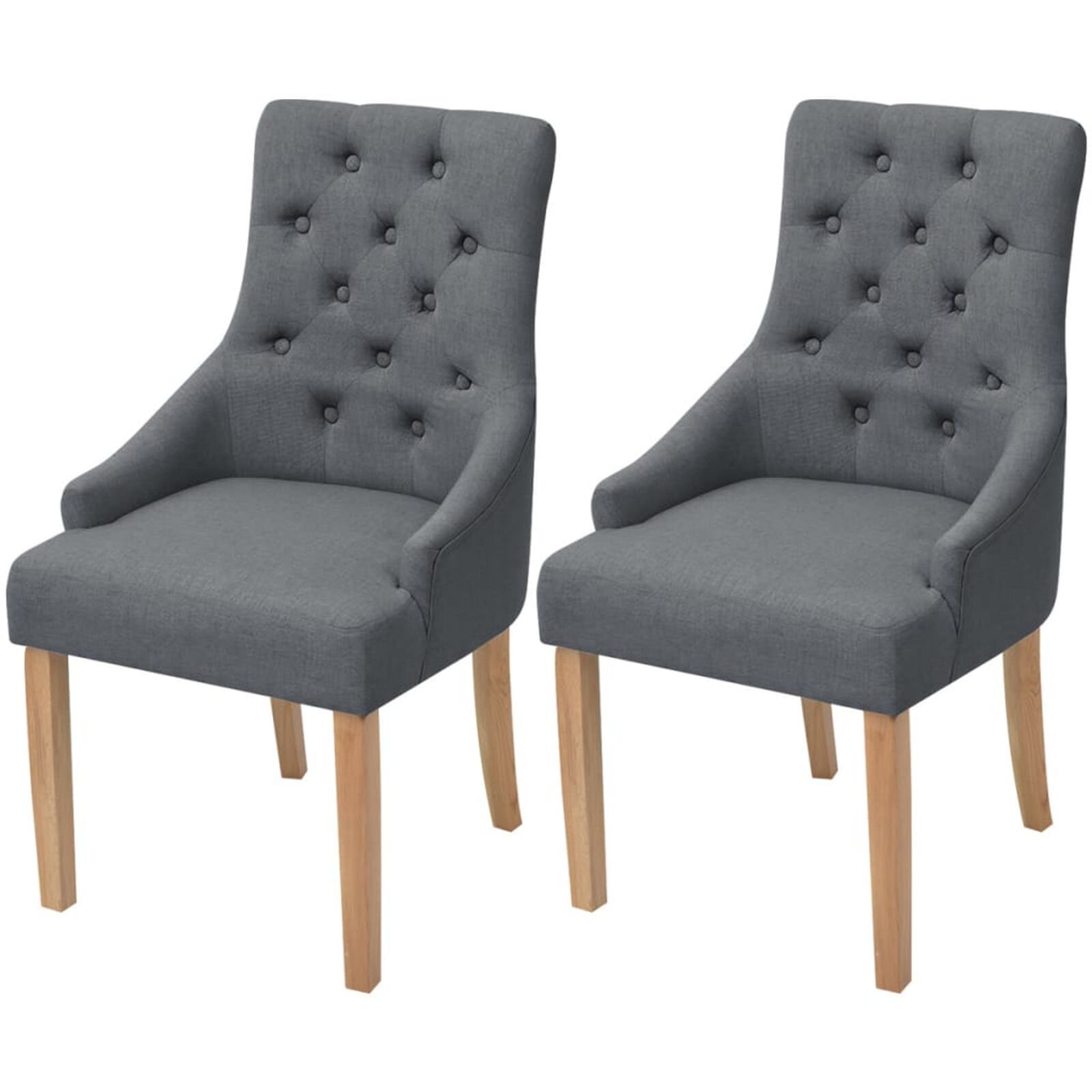 Chaises  VidaXL 243636 Gris foncé