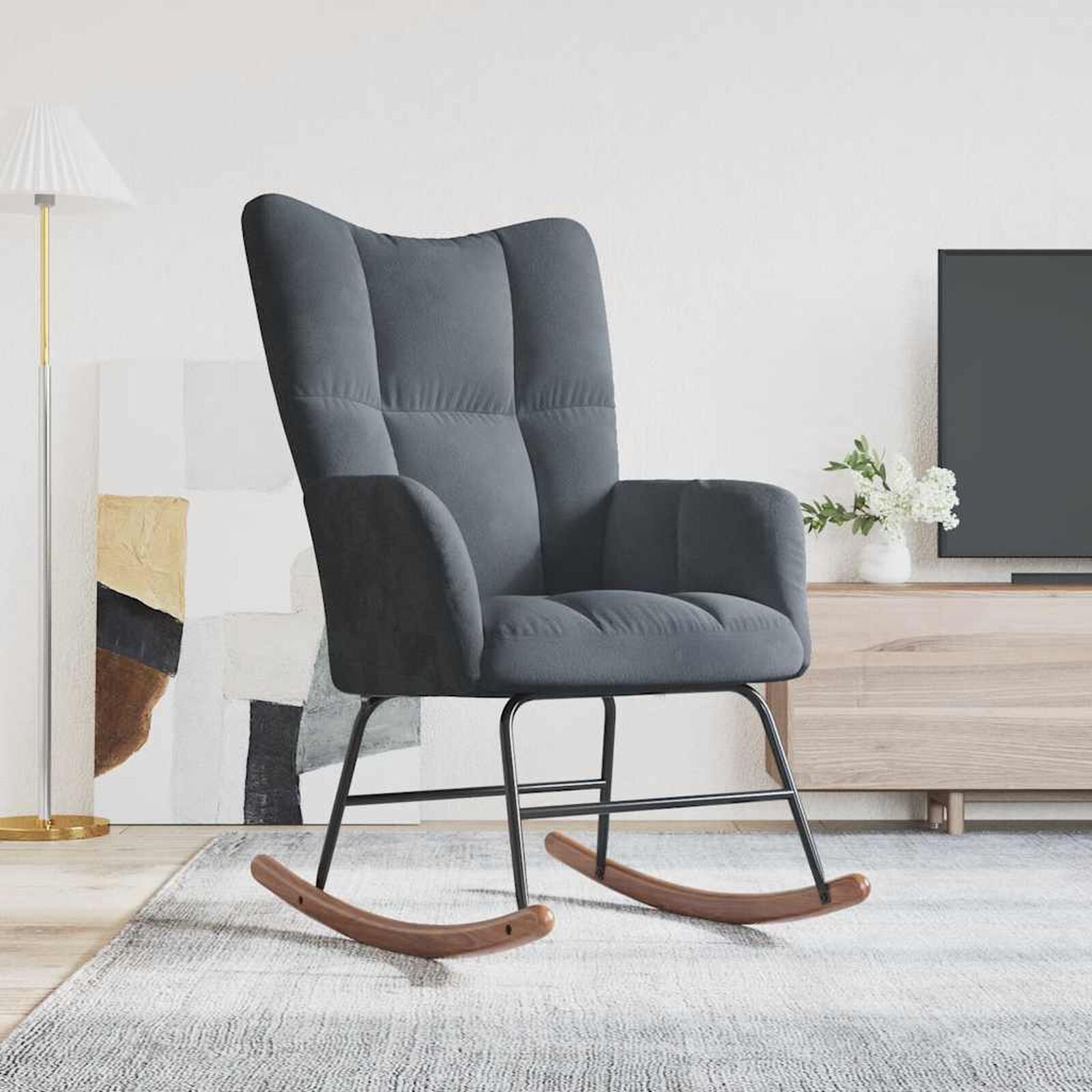 Chaises  VidaXL 353362 Gris foncé