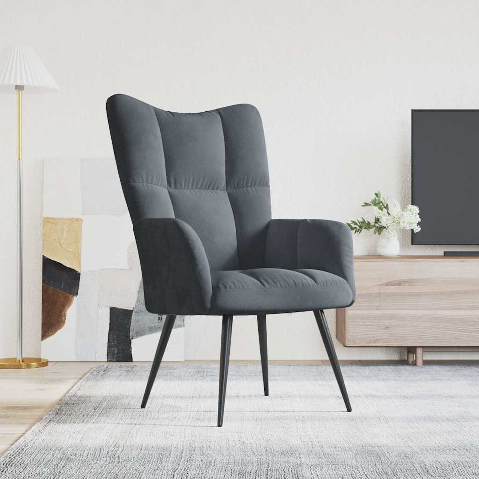 Chaises  VidaXL 354886 Gris foncé