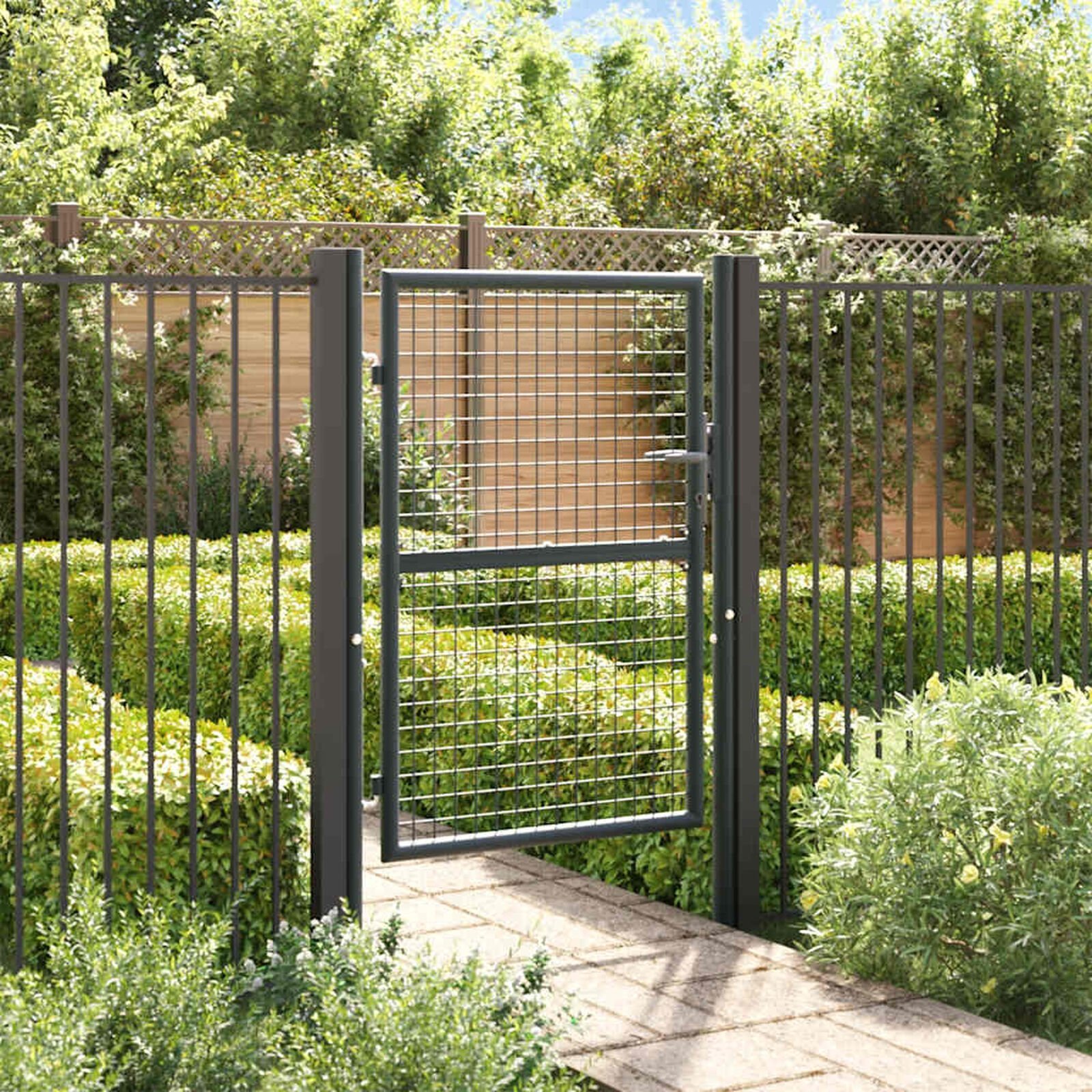 Clôtures et barrières   VidaXL 145772 Gris