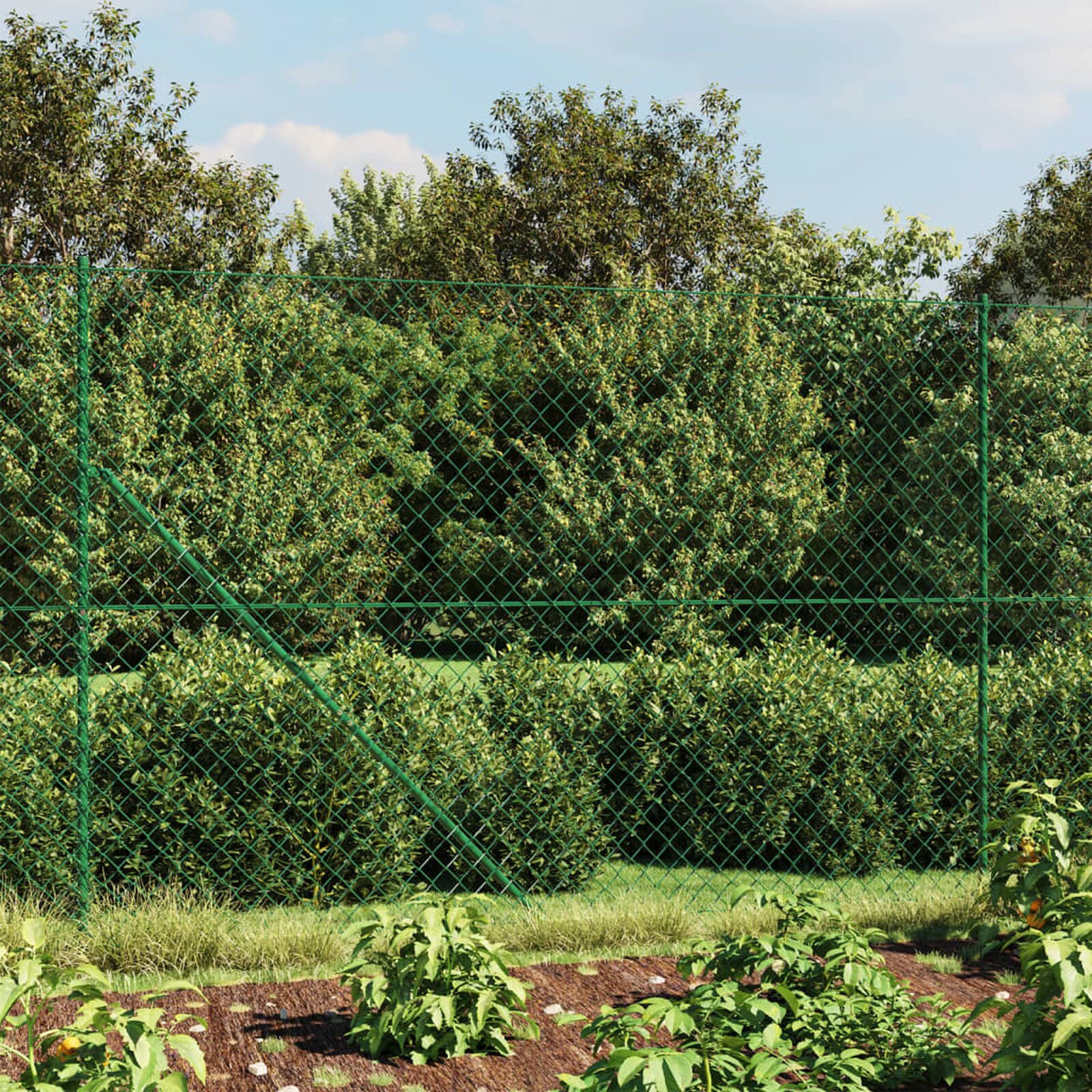 Clôtures et barrières   VidaXL 153925 Vert