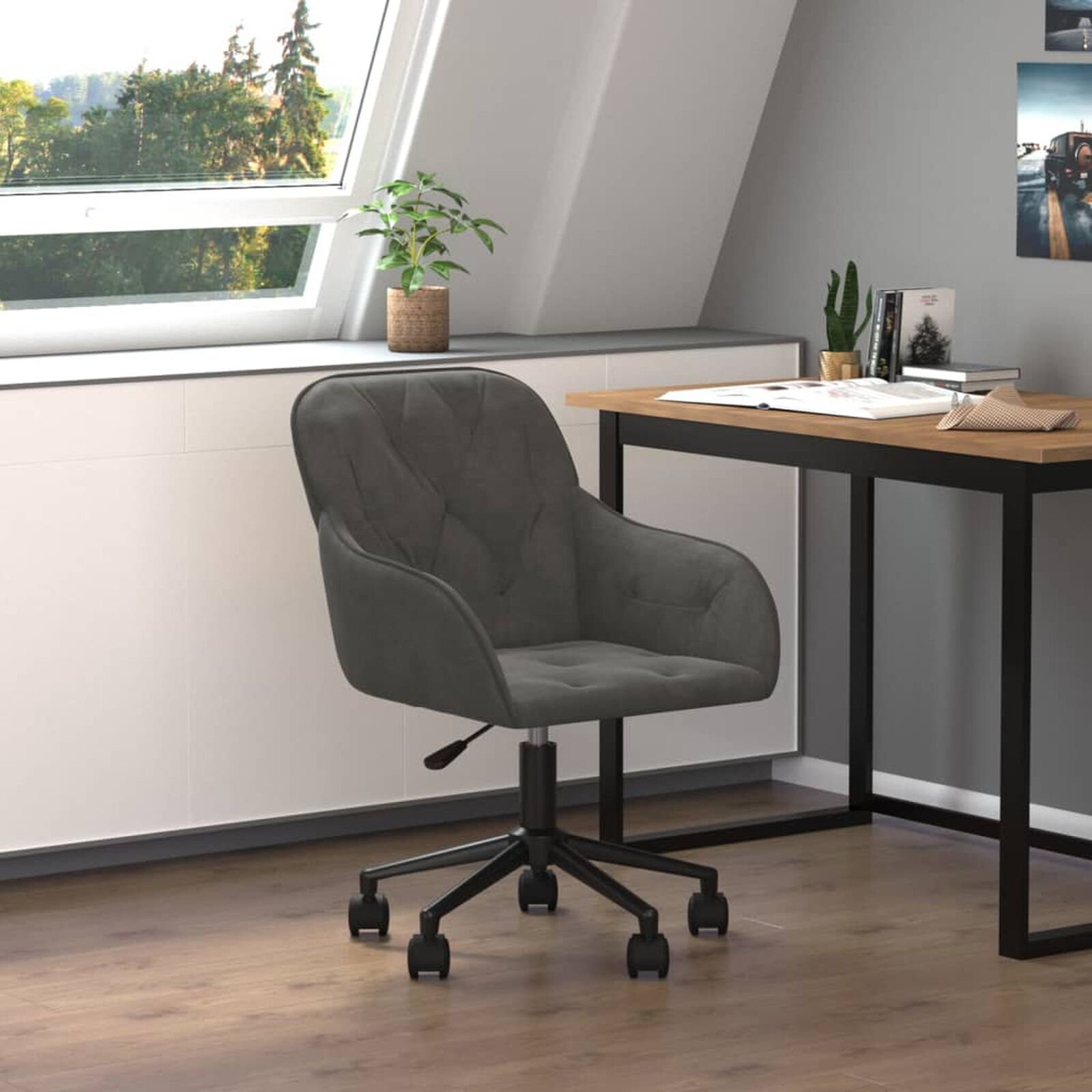 Meubles de bureau  VidaXL 4008673 Gris foncé