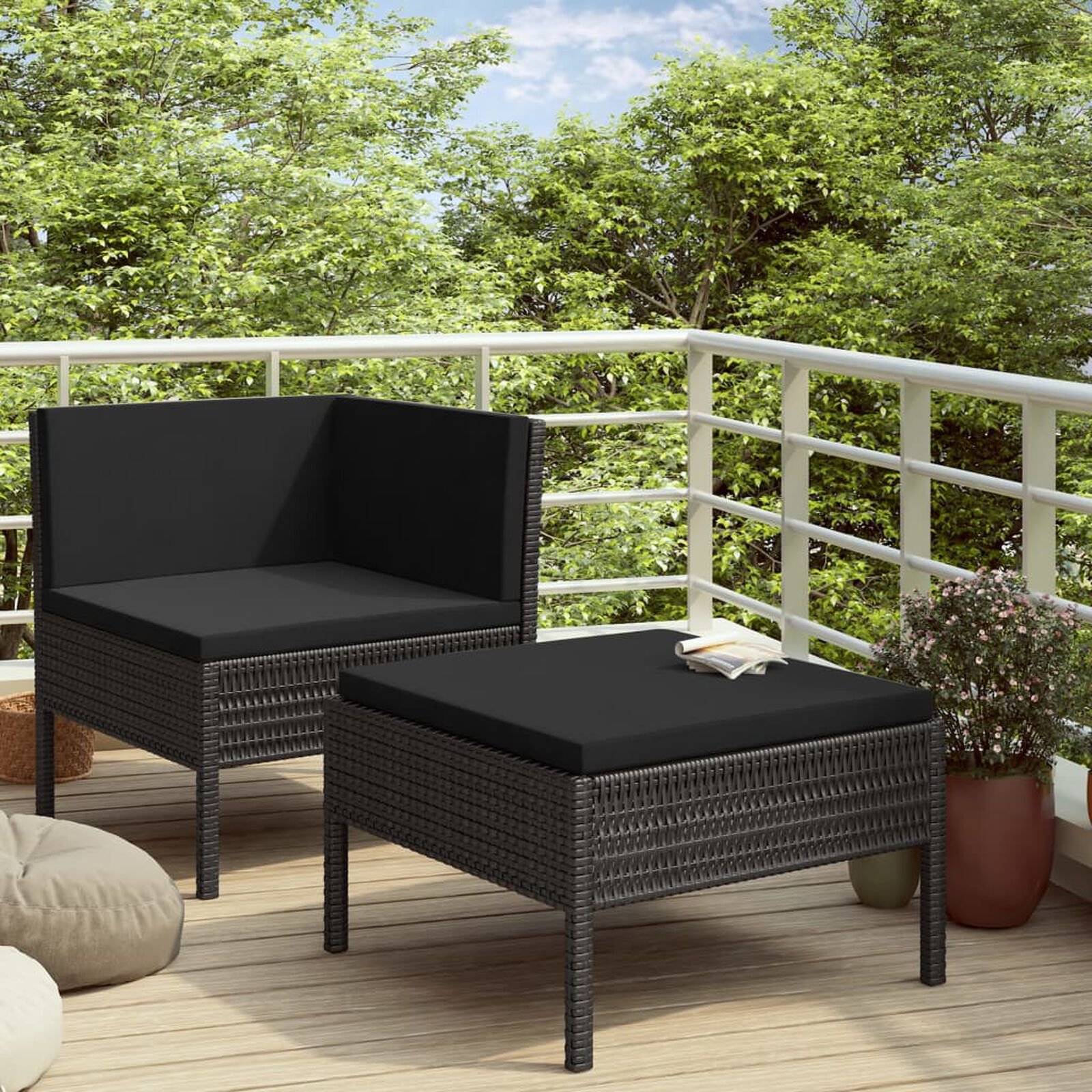 Mobilier d'extérieur  VidaXL 310207 Noir