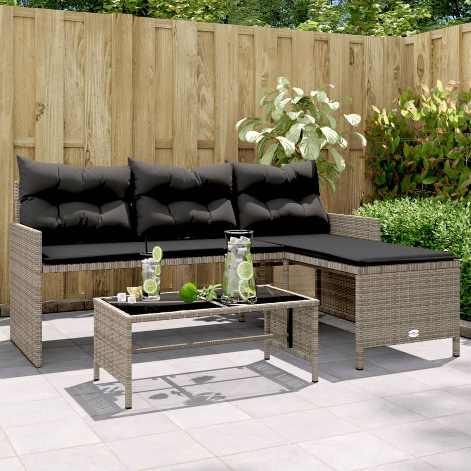 Mobilier d'extérieur  VidaXL 365574 Gris