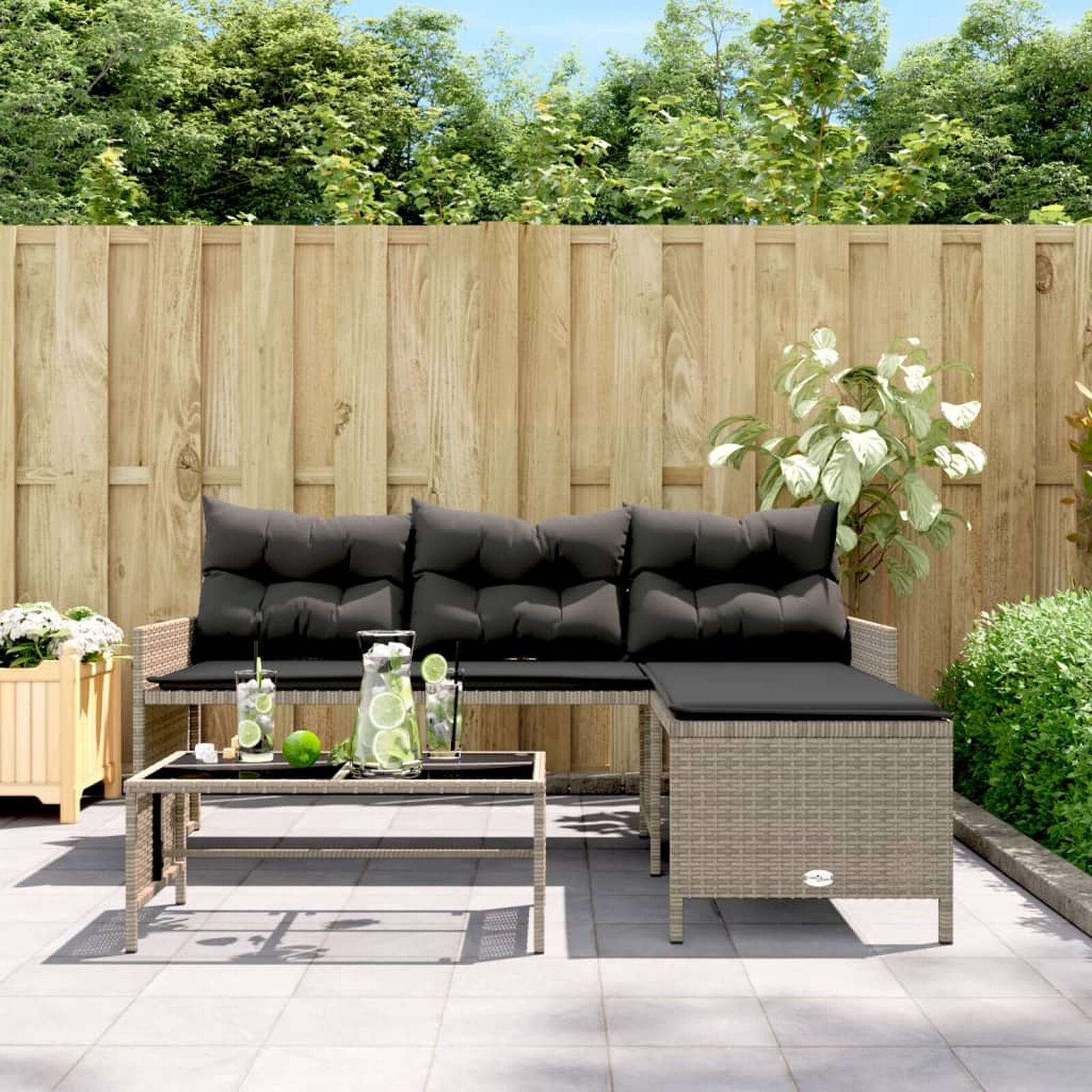 Mobilier d'extérieur  VidaXL 365574 Gris