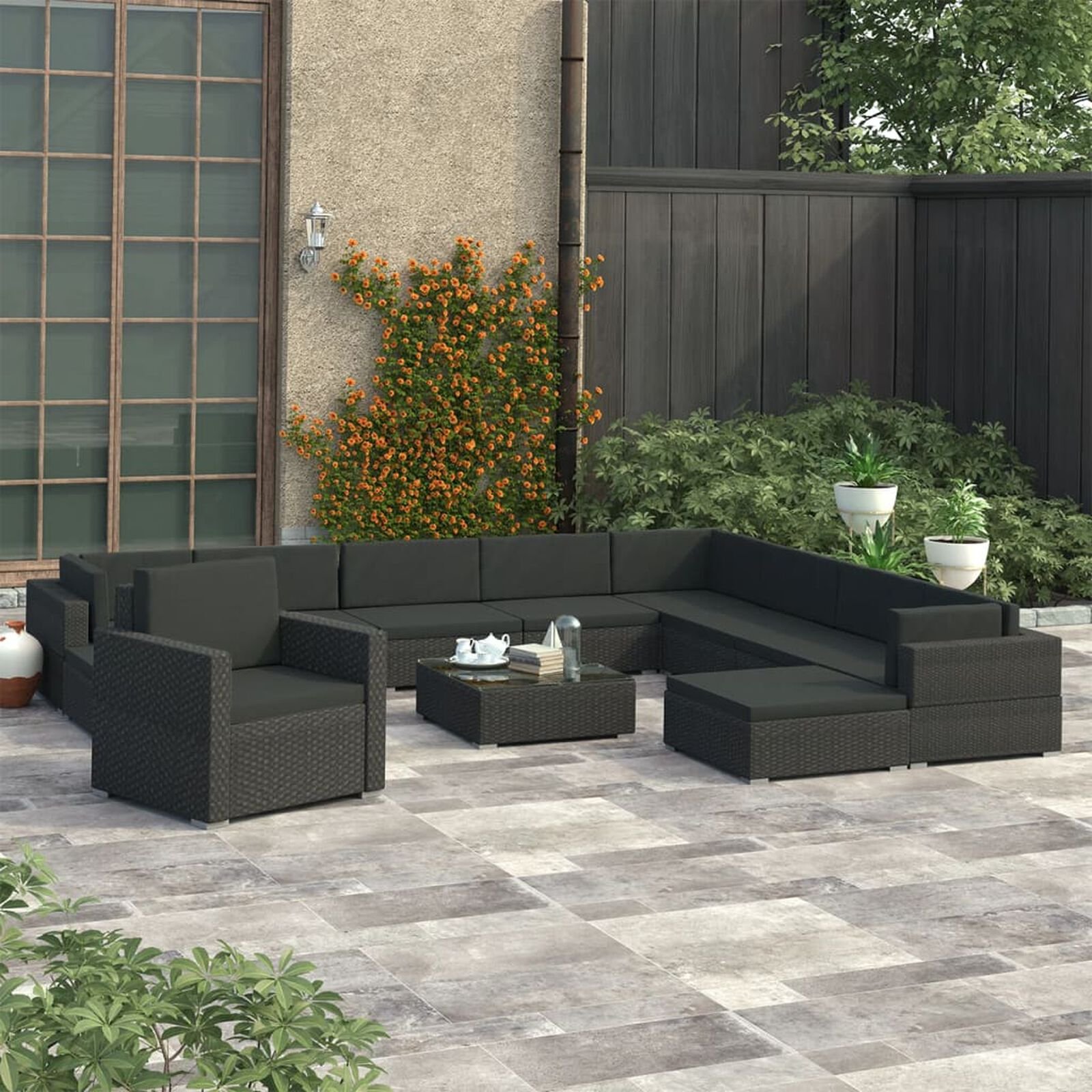 Mobilier d'extérieur  VidaXL 46750 Noir