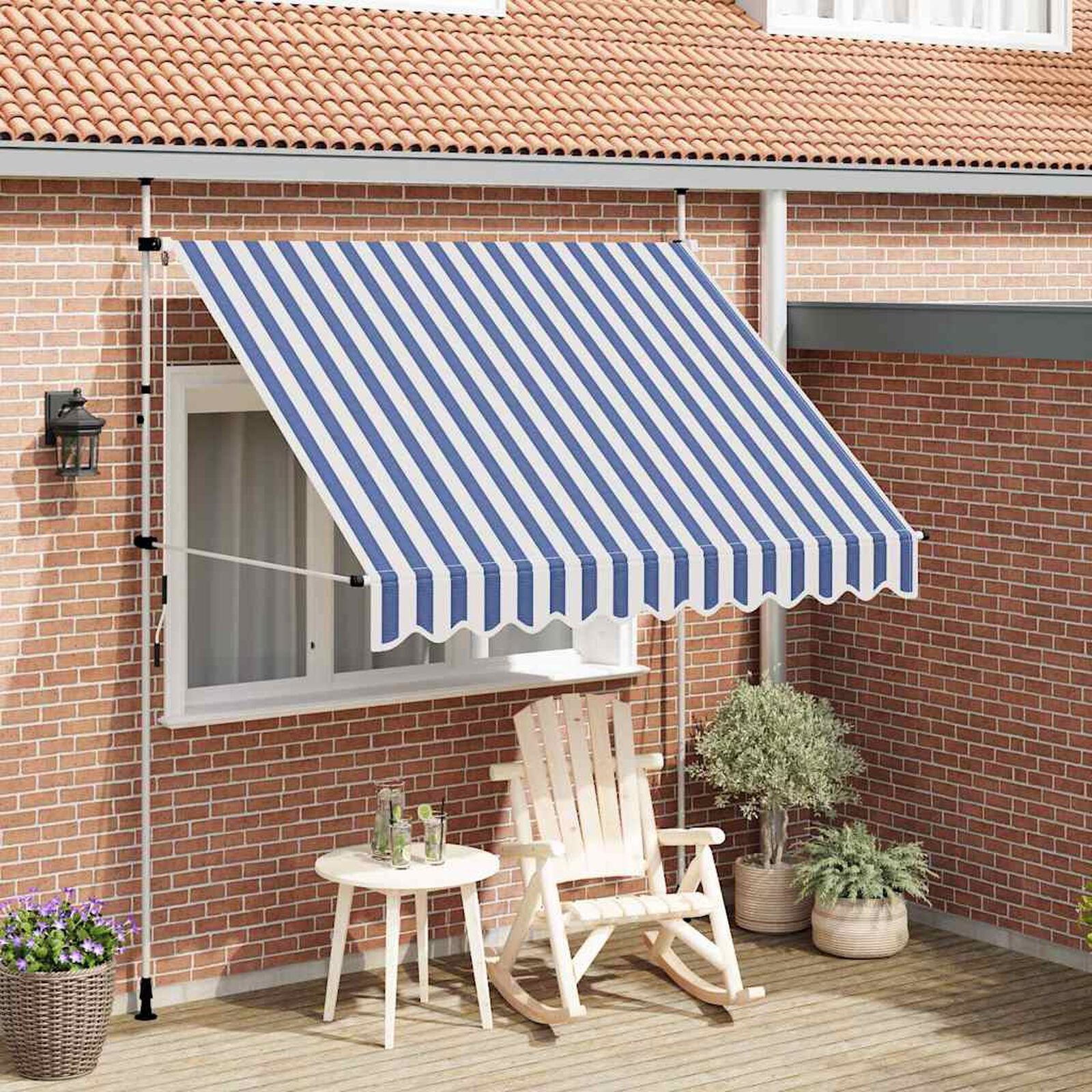 Pelouse et jardin   VidaXL 317351 Bleu/Blanc
