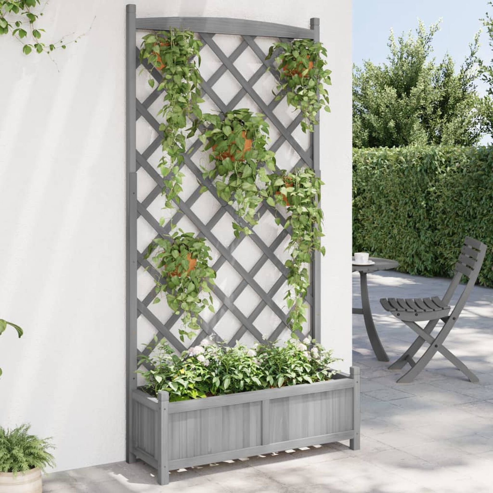 Pelouse et jardin   VidaXL 365492 Gris