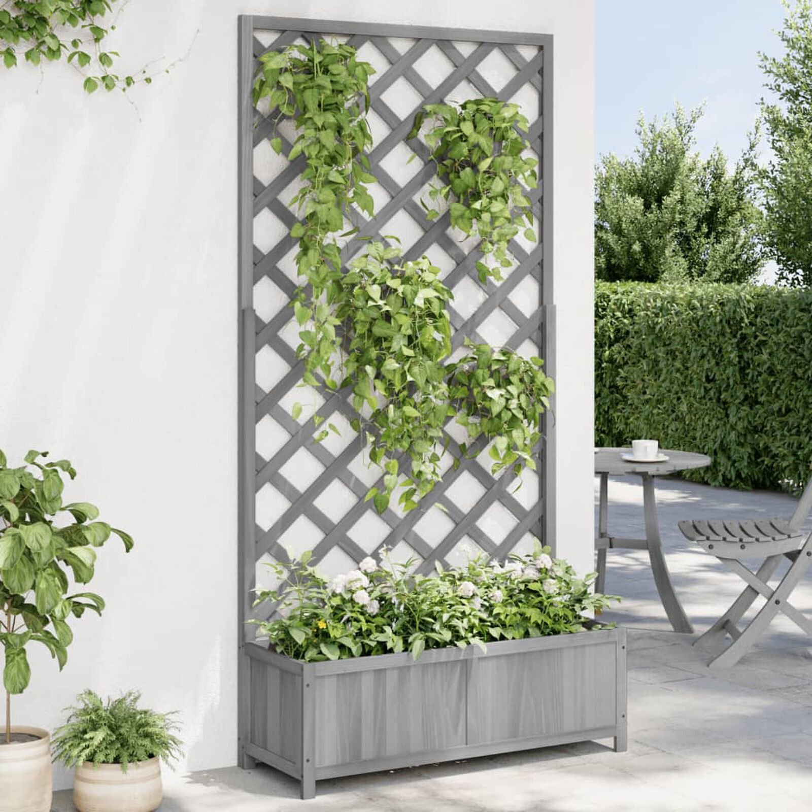Pelouse et jardin   VidaXL 365480 Gris