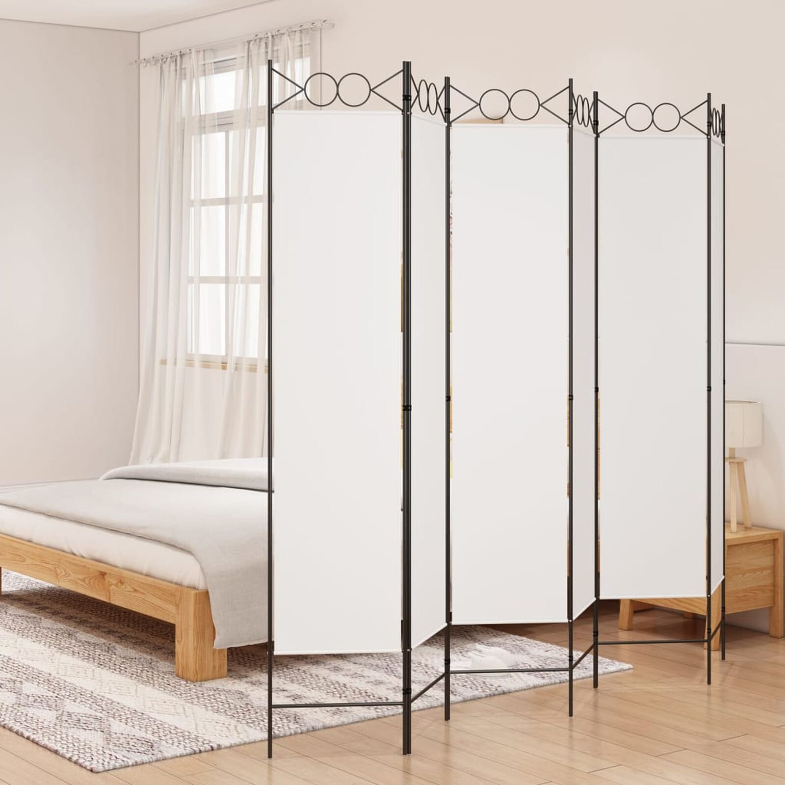 Séparateurs de pièces   VidaXL 350158 Blanc