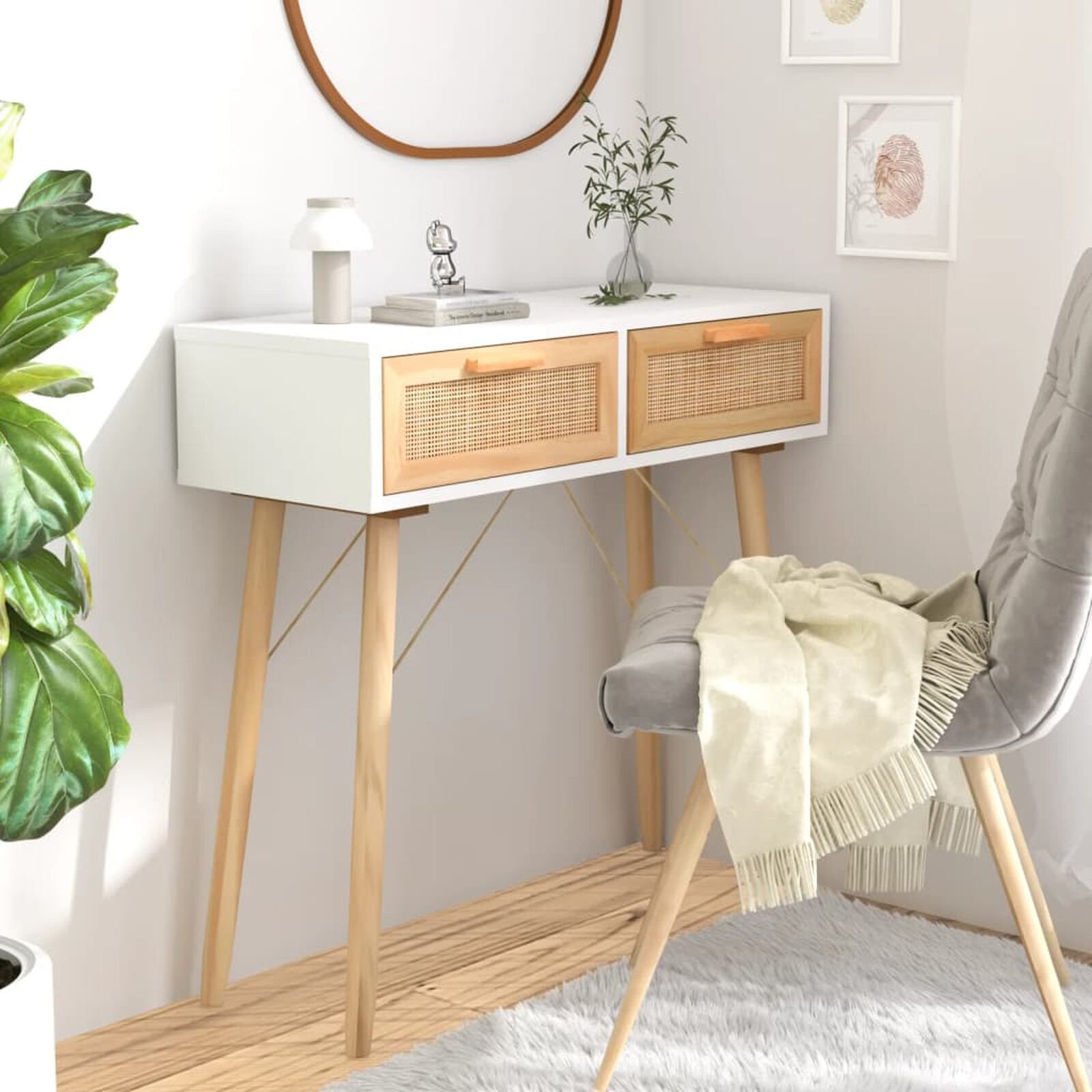Tables  VidaXL 345624 Blanc