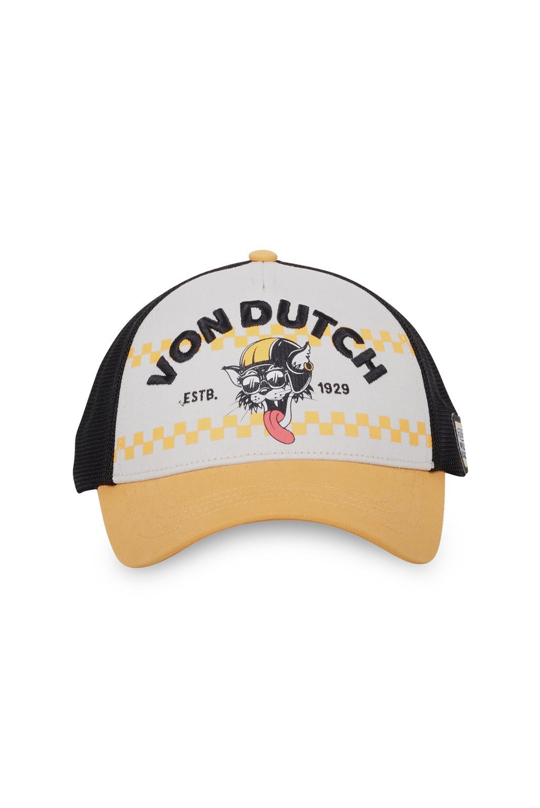Bonnets / Casquettes  Von dutch VD_1_CB_WIG Blanc/Jaune/Noir
