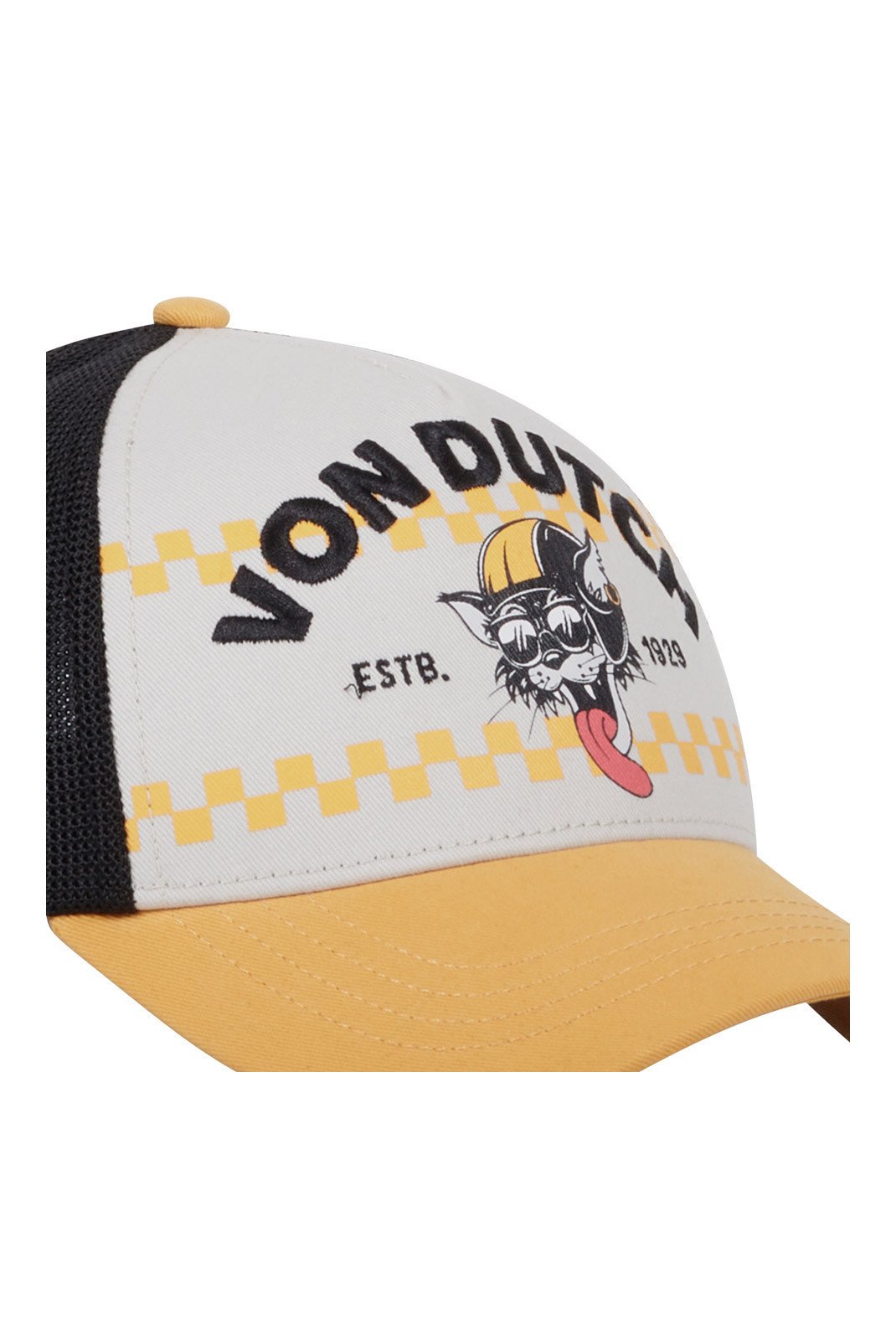 Bonnets / Casquettes  Von dutch VD_1_CB_WIG Blanc/Jaune/Noir