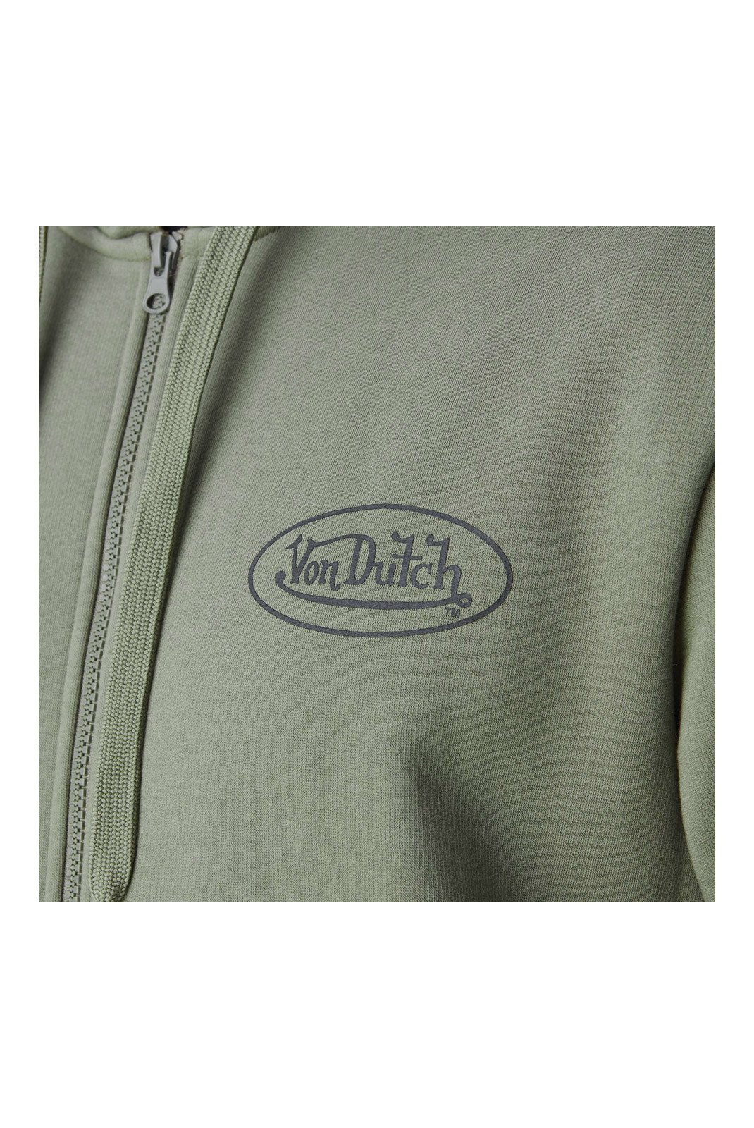 Sweats zippés  Von dutch VD_1_SWZ_SLI_KAN Vert Kaki
