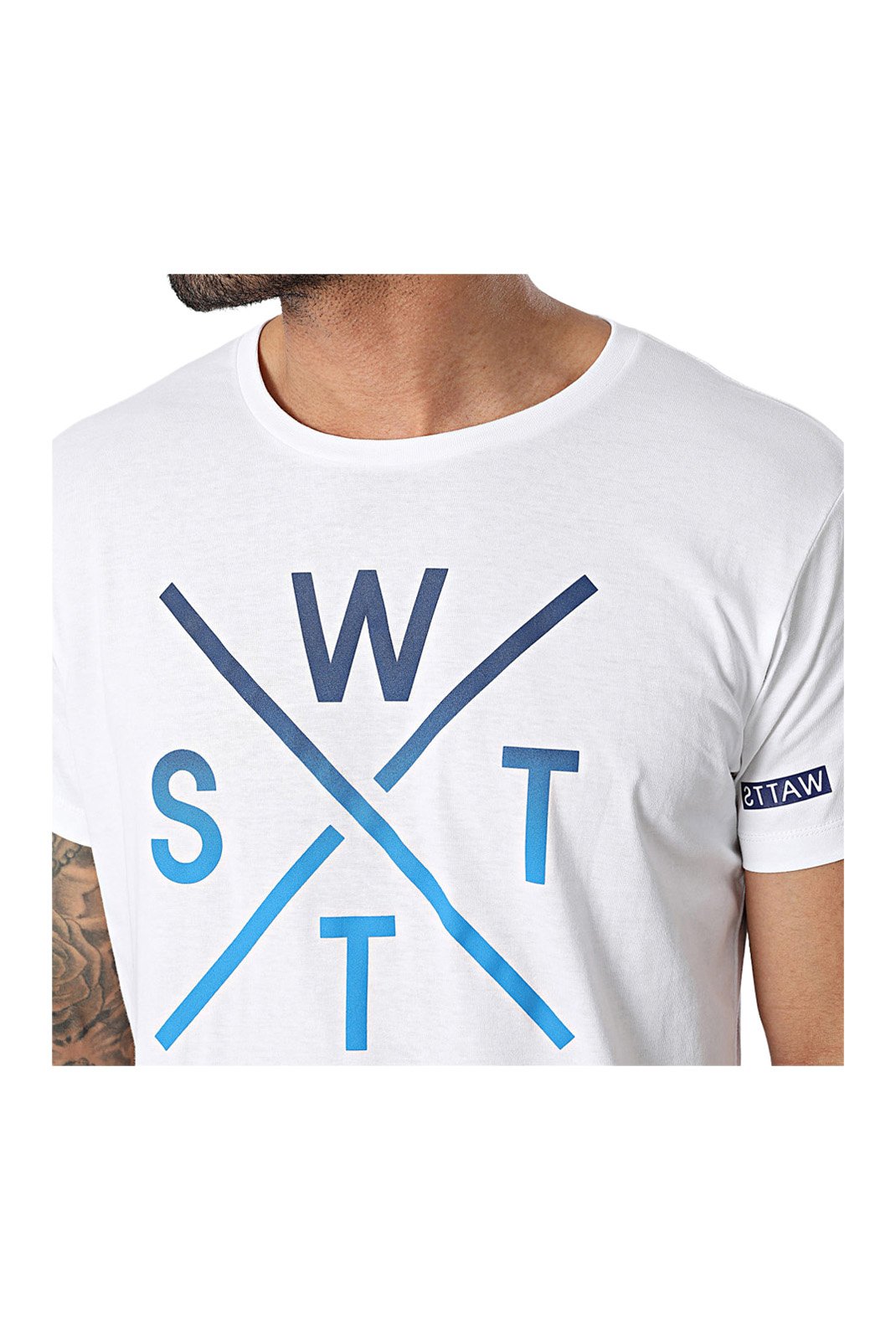 T-S manches courtes  Watts WATTS03 0052 BLANC