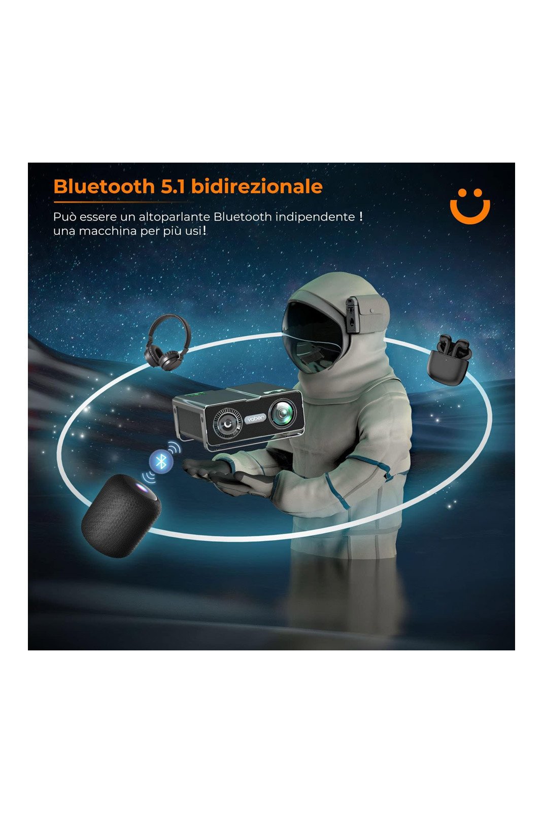 Vidéo projecteur  YABER CCK02020 Noir