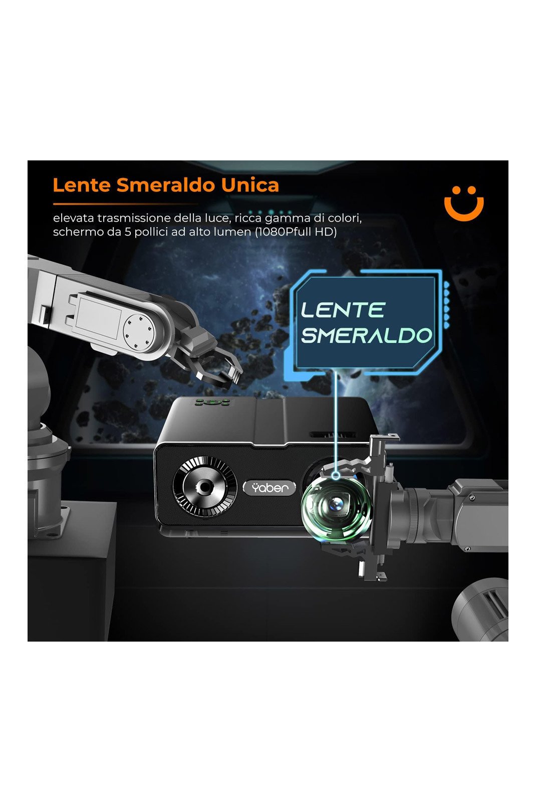 Vidéo projecteur  YABER CCK02020 Noir