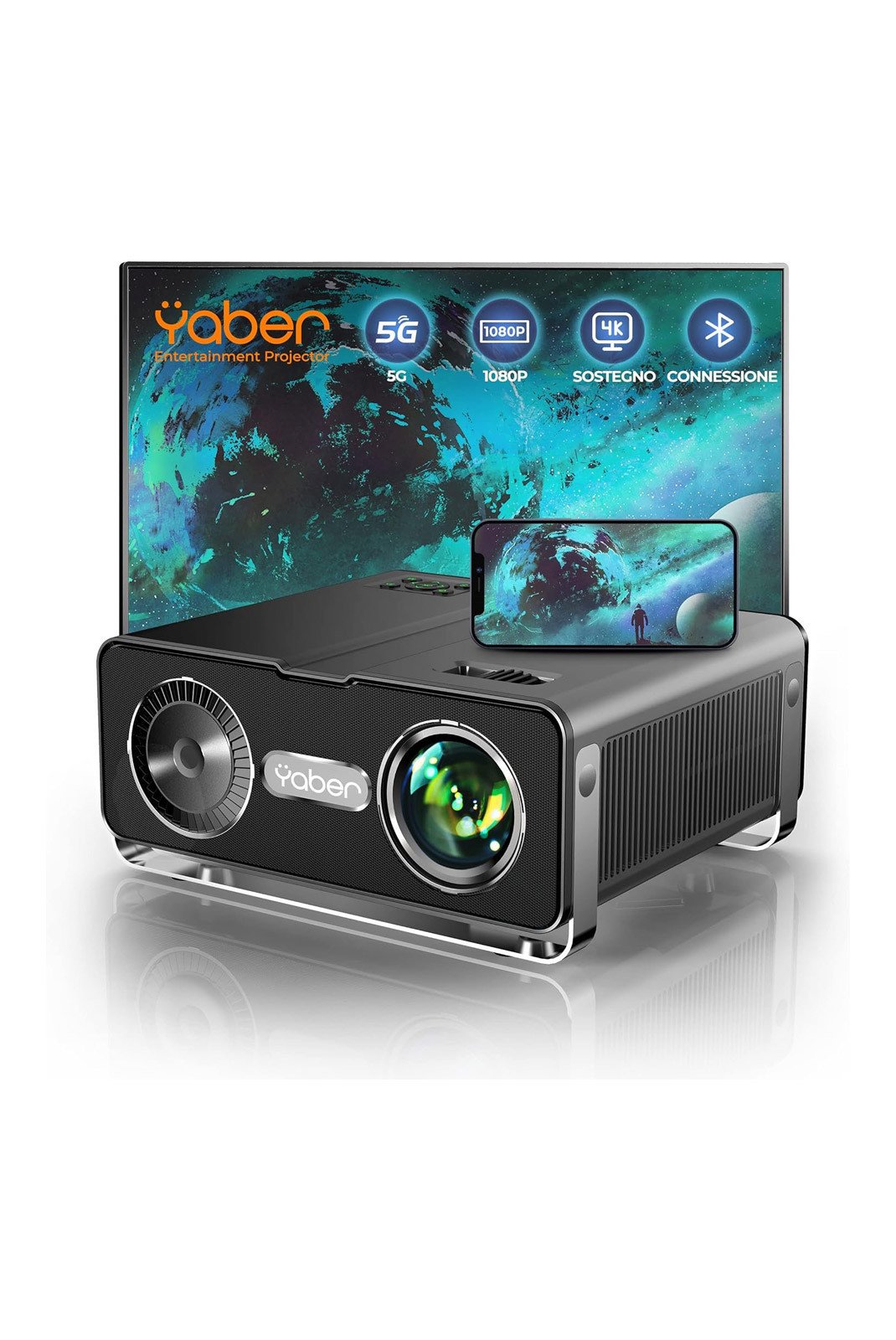 Vidéo projecteur  YABER CCK02020 Noir