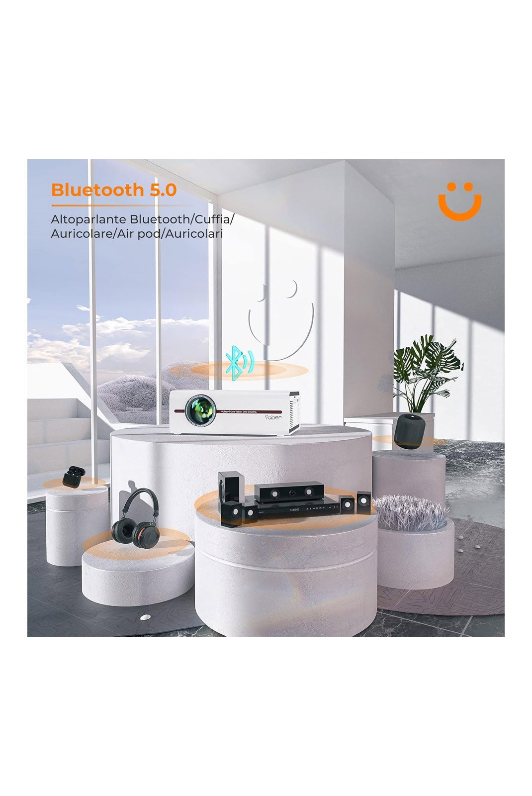 Vidéo projecteur  YABER CCK02025 Blanc