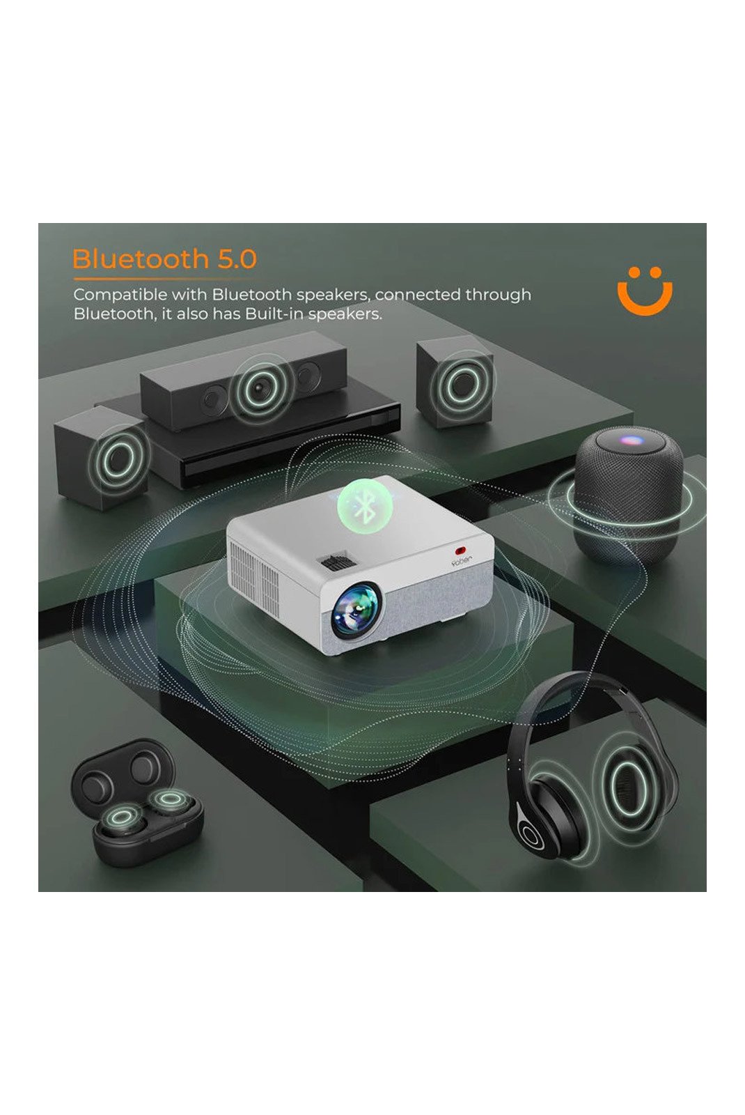 Vidéo projecteur  YABER CCK02040 Blanc