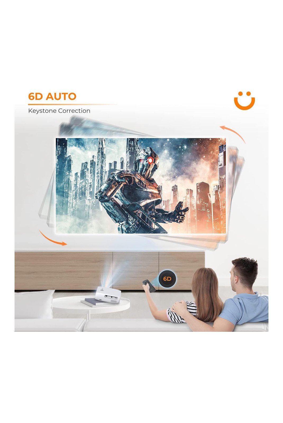 Vidéo projecteur  YABER CCK02120 Blanc