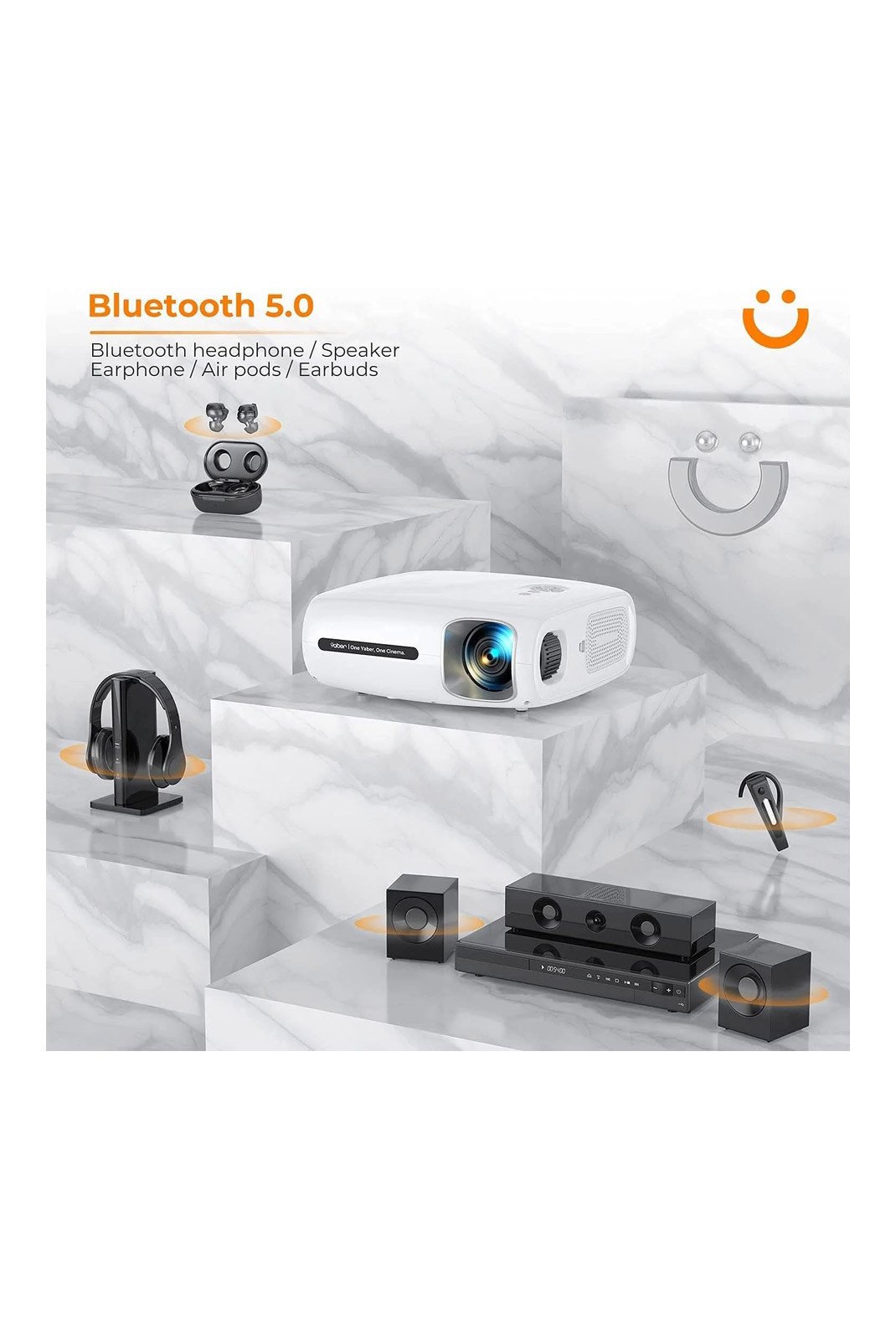 Vidéo projecteur  YABER CCK02120 Blanc