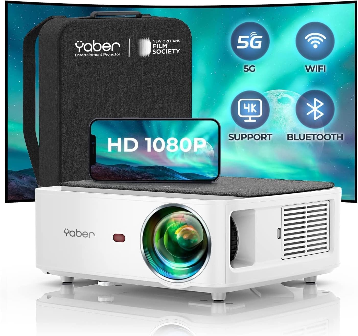 Vidéo projecteur  YABER CCK02115-R Blanc