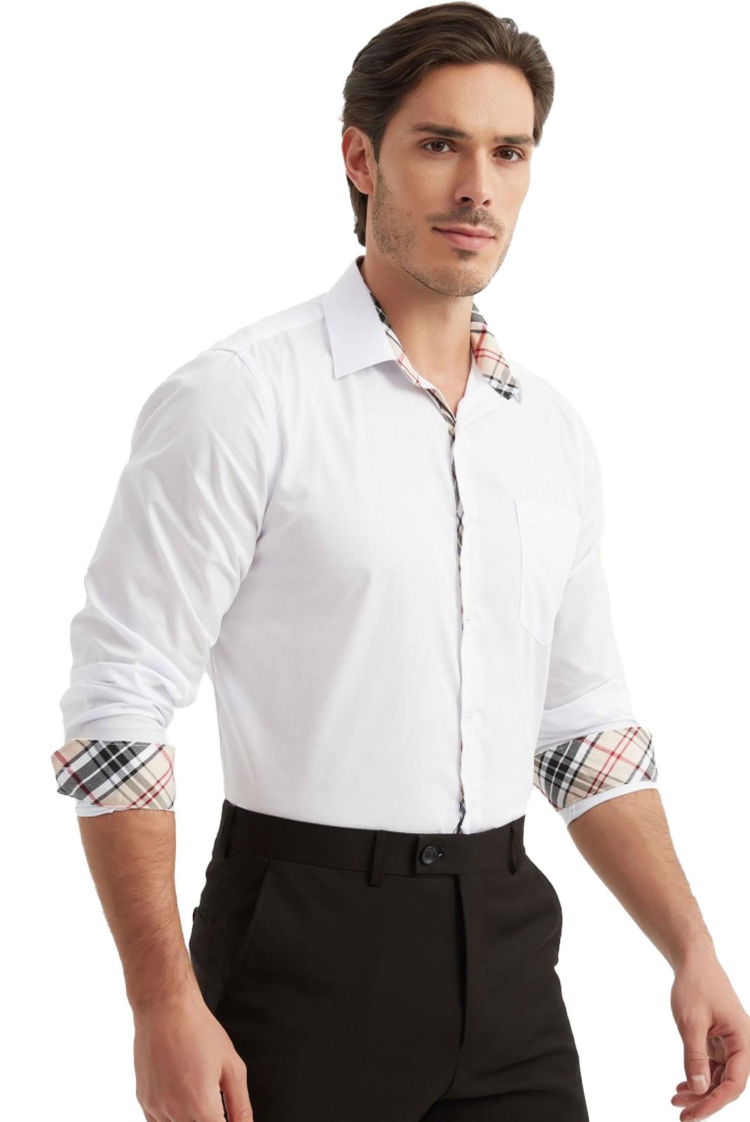 Chemises manches longues  Yves Enzo paris 6234-1 01 BLANC