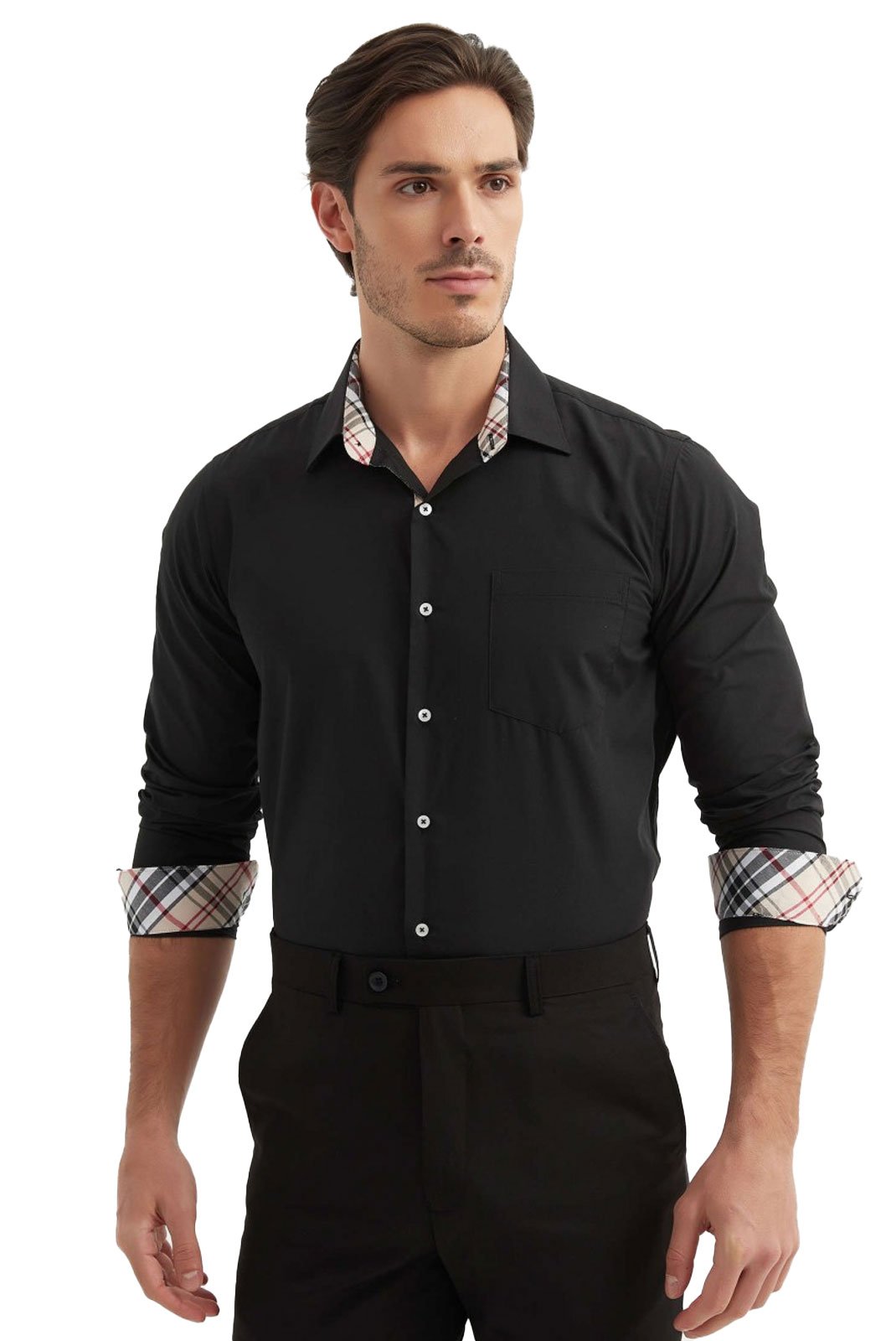 Chemises manches longues  Yves Enzo paris 6234-1 02 NOIR